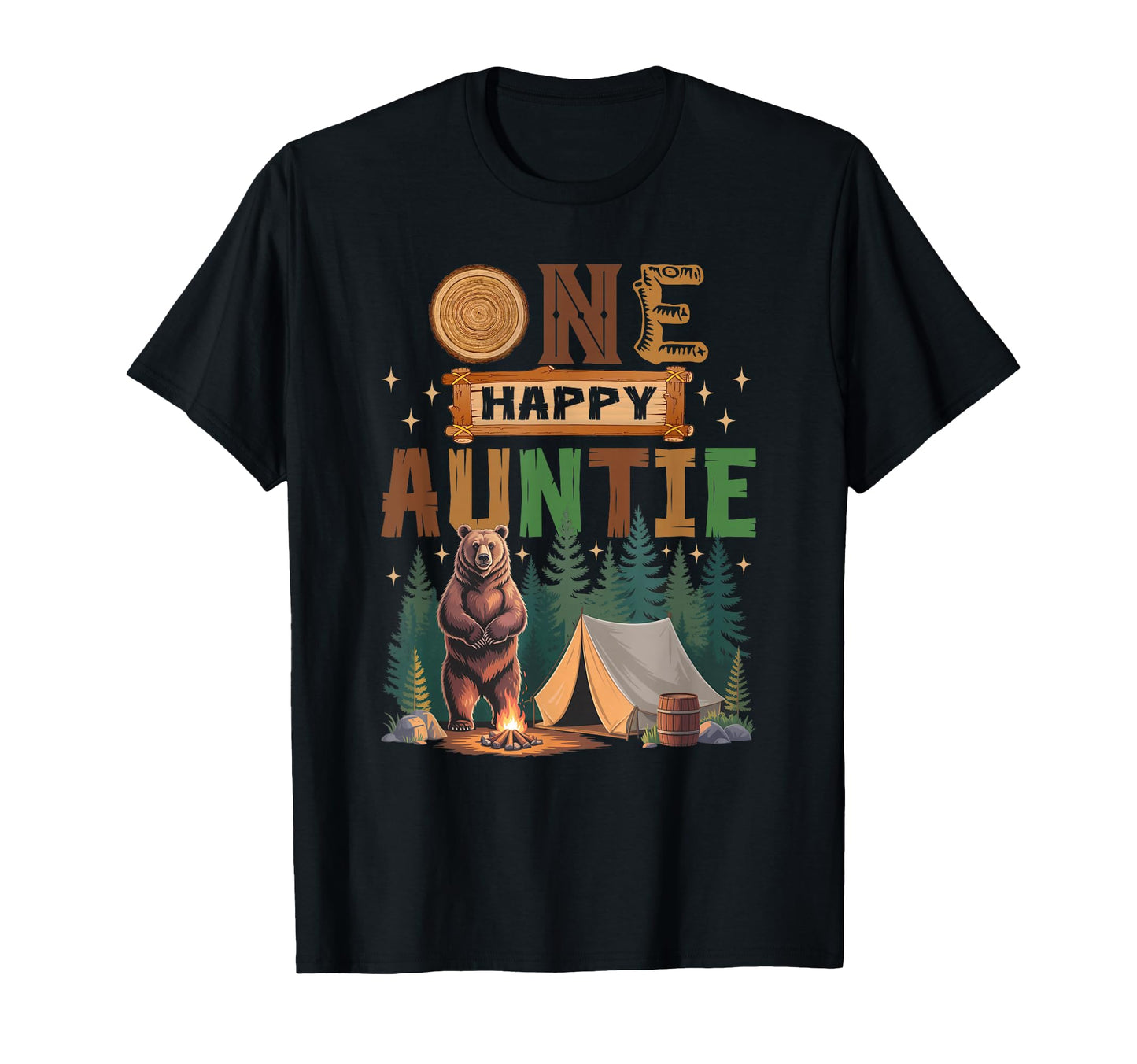 One Happy Auntie Camper 1St Birthday T-Shirt - Unique Graphic Men Women - T-Shirt, Sweatshirt, Hoodie