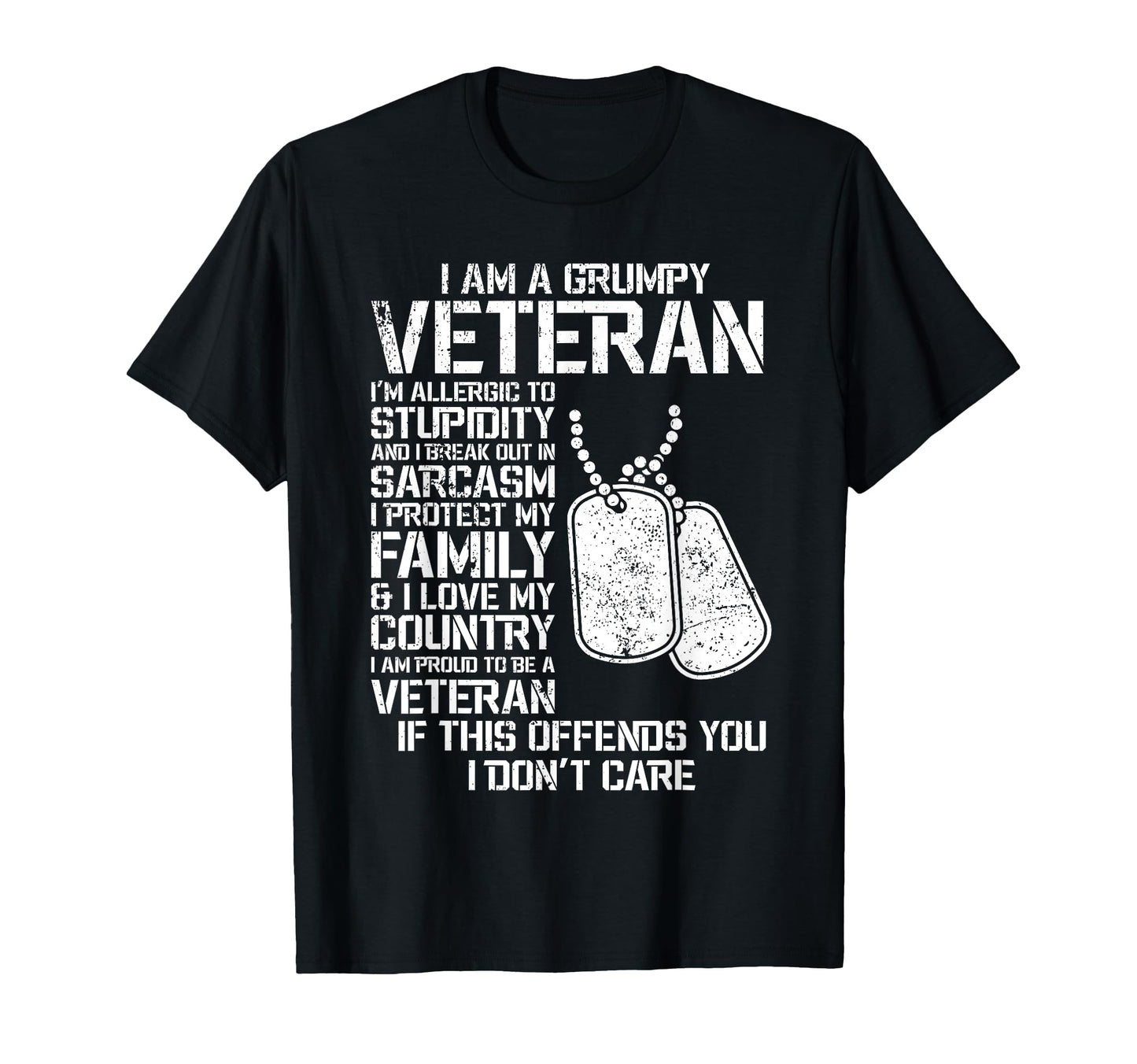 Im Grumpy Old Veteran Fathers Day T-Shirt - Fun Novelty Design for Adults - T-Shirt, Sweatshirt, Hoodie