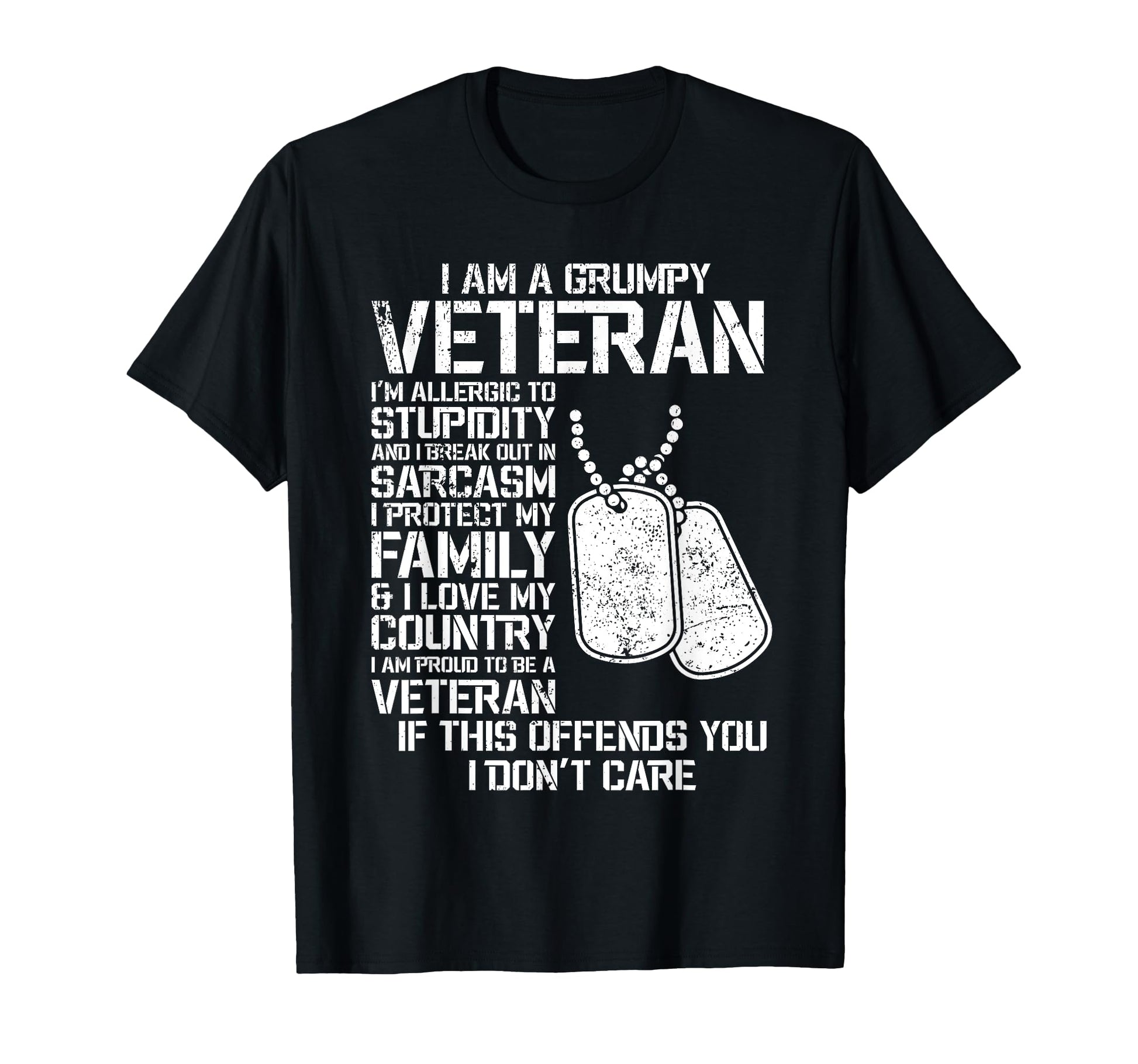Im Grumpy Old Veteran Fathers Day T-Shirt - Fun Novelty Design for Adults - T-Shirt, Sweatshirt, Hoodie