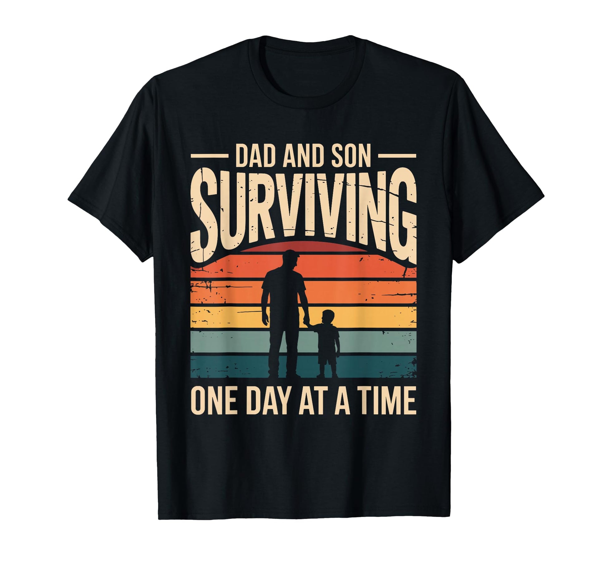 Dad And Son Surviving One Day Time T-Shirt - Custom Art Print for Adults - T-Shirt, Sweatshirt, Hoodie