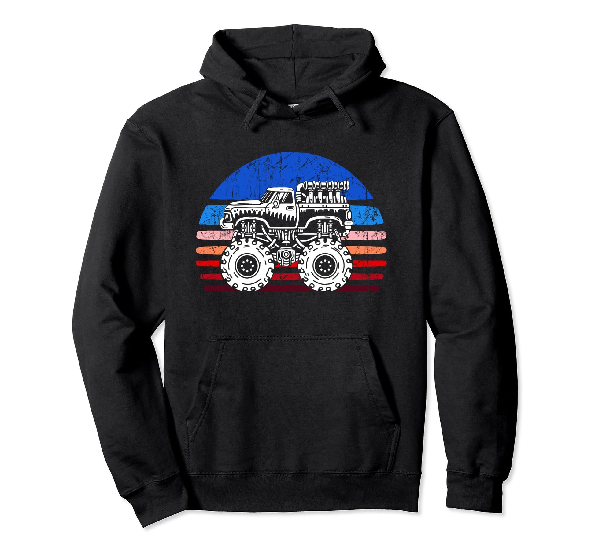 Monster Truck Dad Fathers Day Hoodie - Casual Everyday Wear Men Women - T-Shirt, Sweatshirt, Hoodie