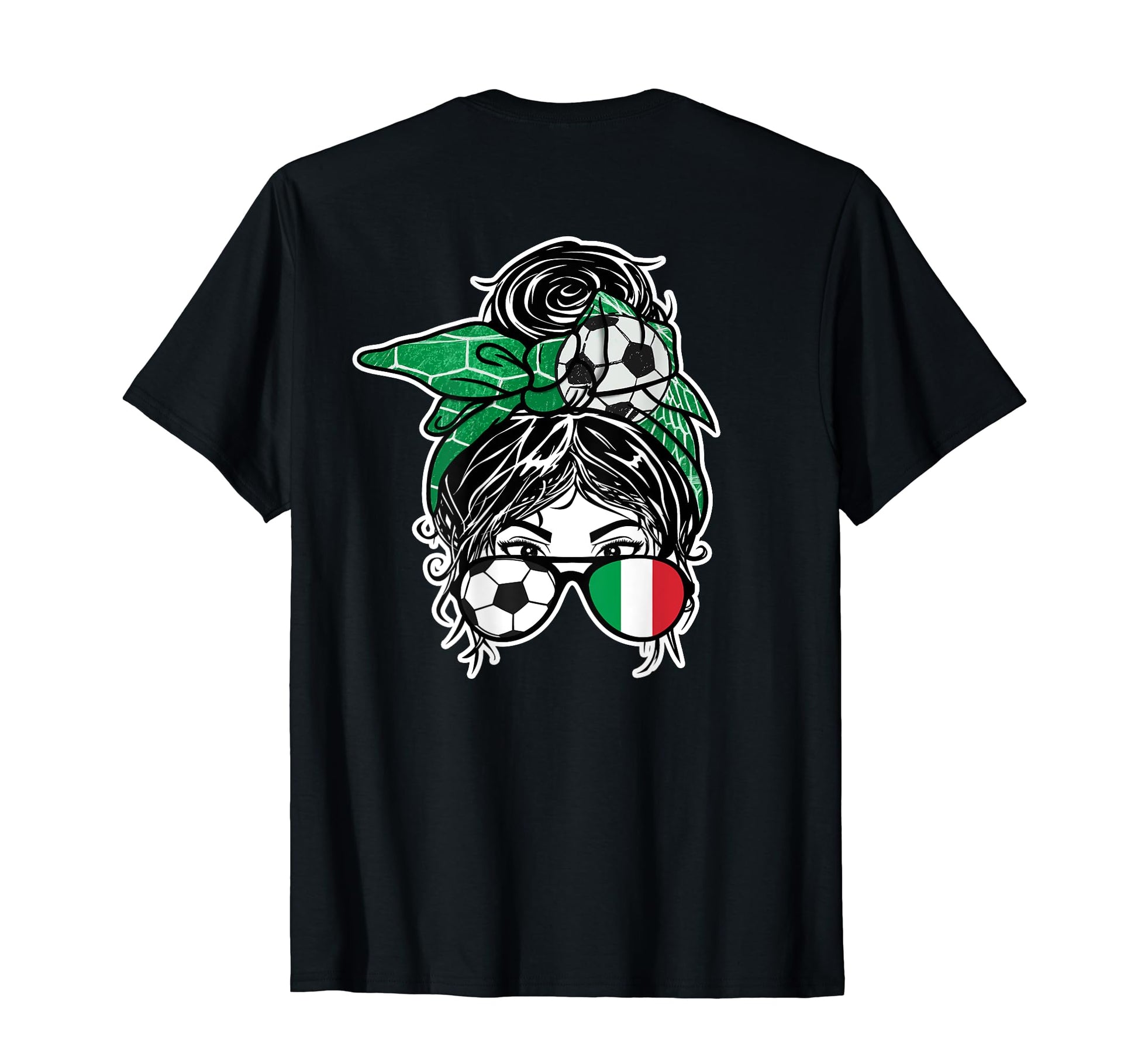 Messy Bun Hair Italian Soccer T-Shirt - Casual Everyday Wear Men Women - T-Shirt, Sweatshirt, Hoodie