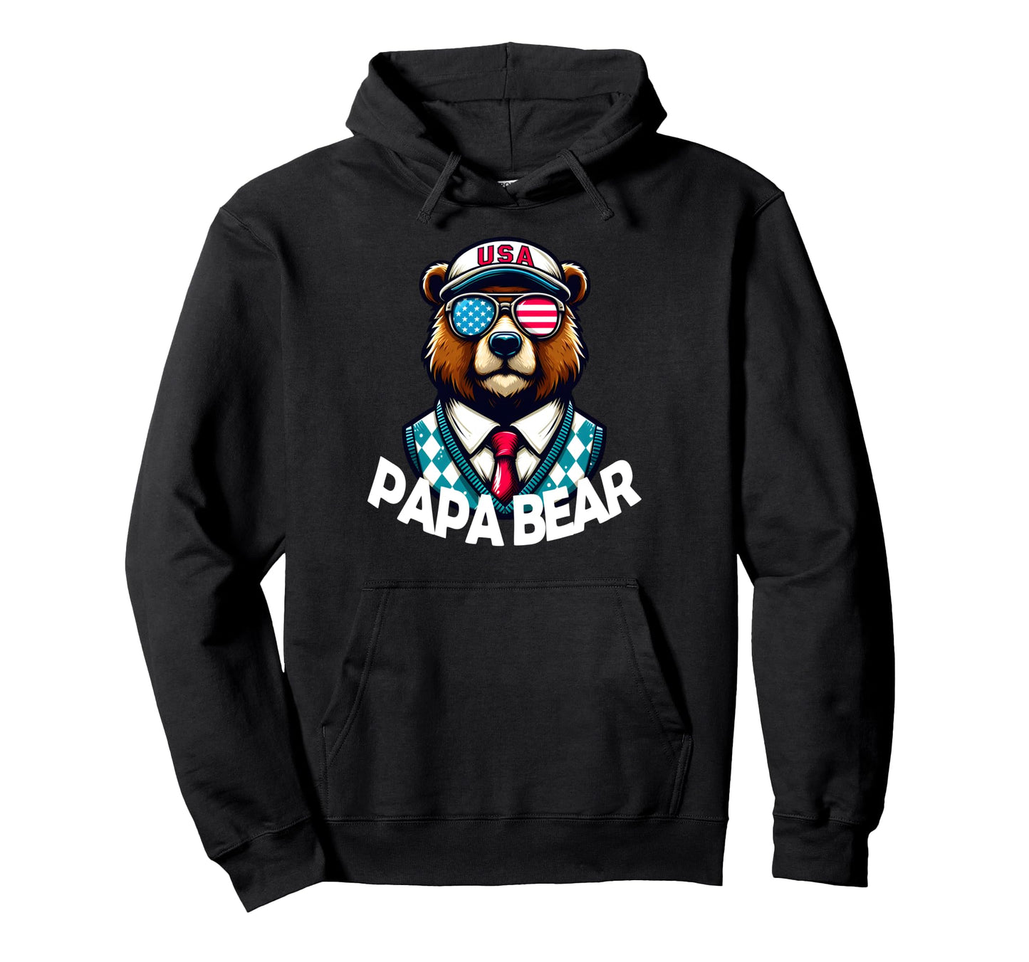 Papa Bear Gifts Funny Birthday Fun Hoodie - Fun Novelty Design for Adults - T-Shirt, Sweatshirt, Hoodie