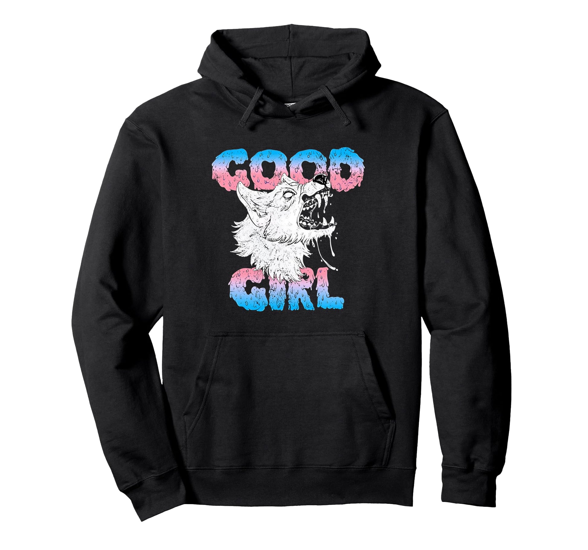 Wolf Good Lgbt Pride Transparent Hoodie - Custom Art Print for Adults - T-Shirt, Sweatshirt, Hoodie