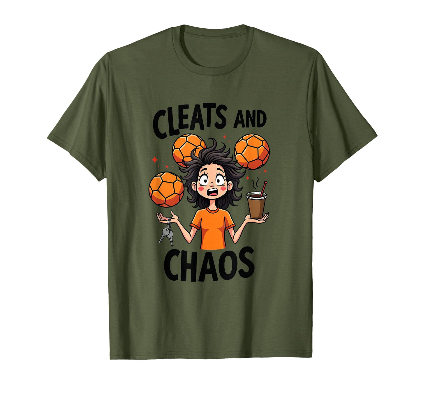 Cleats And Chaos Soccer Mom T-Shirt - Casual Everyday Wear Unisex - T-Shirt, Sweatshirt, Hoodie