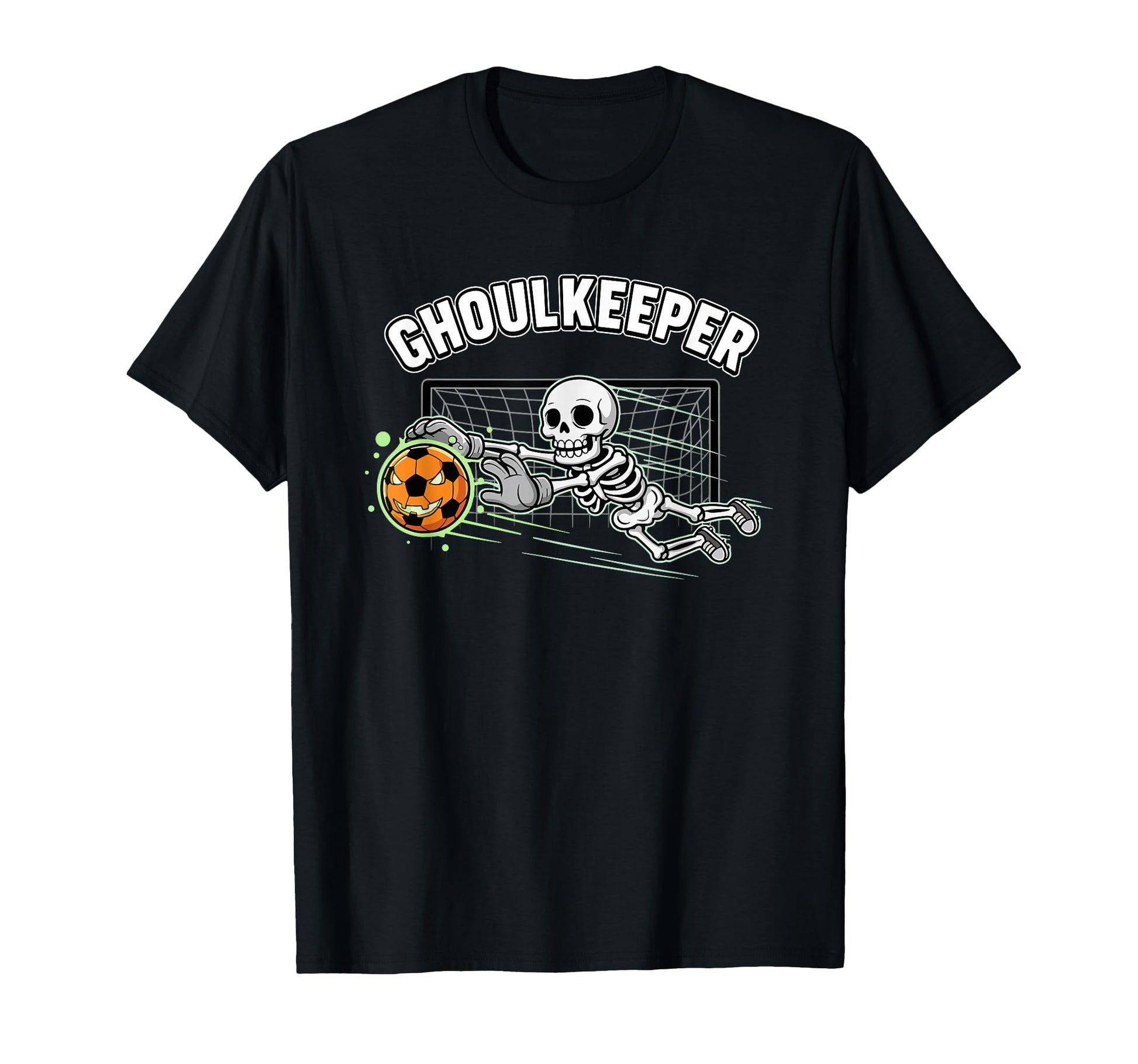 Ghoulkeeper Skeleton Goalie Halloween T-Shirt - Fun Novelty Design Unisex - T-Shirt, Sweatshirt, Hoodie