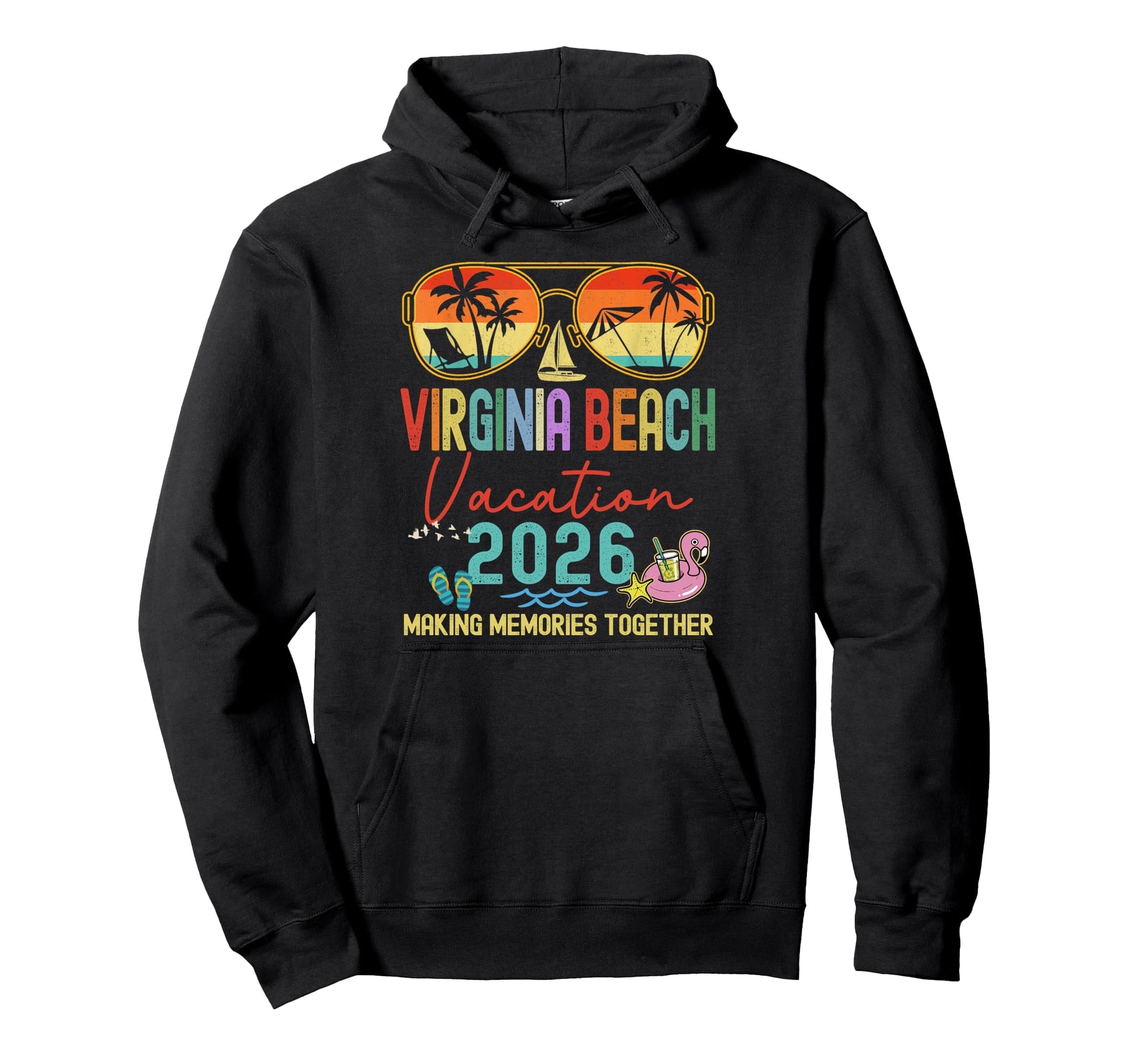 Virginia Beach Vacation 2026 Memories Hoodie - Unique Graphic Unisex - T-Shirt, Sweatshirt, Hoodie