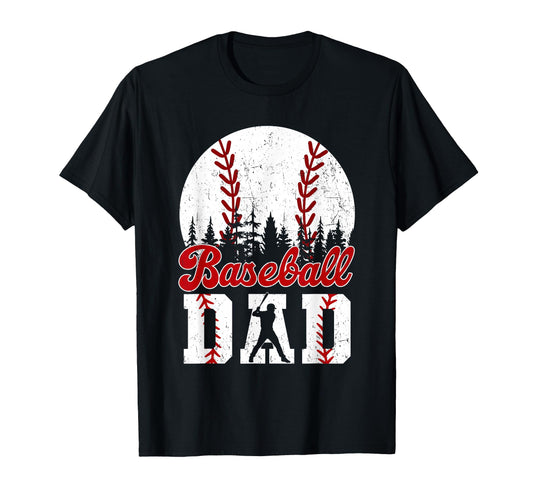 Baseball Dad Happy Fathers Day Shirts Wife T-Shirt - Graphic Print Unisex - T-Shirt, Sweatshirt, Hoodie