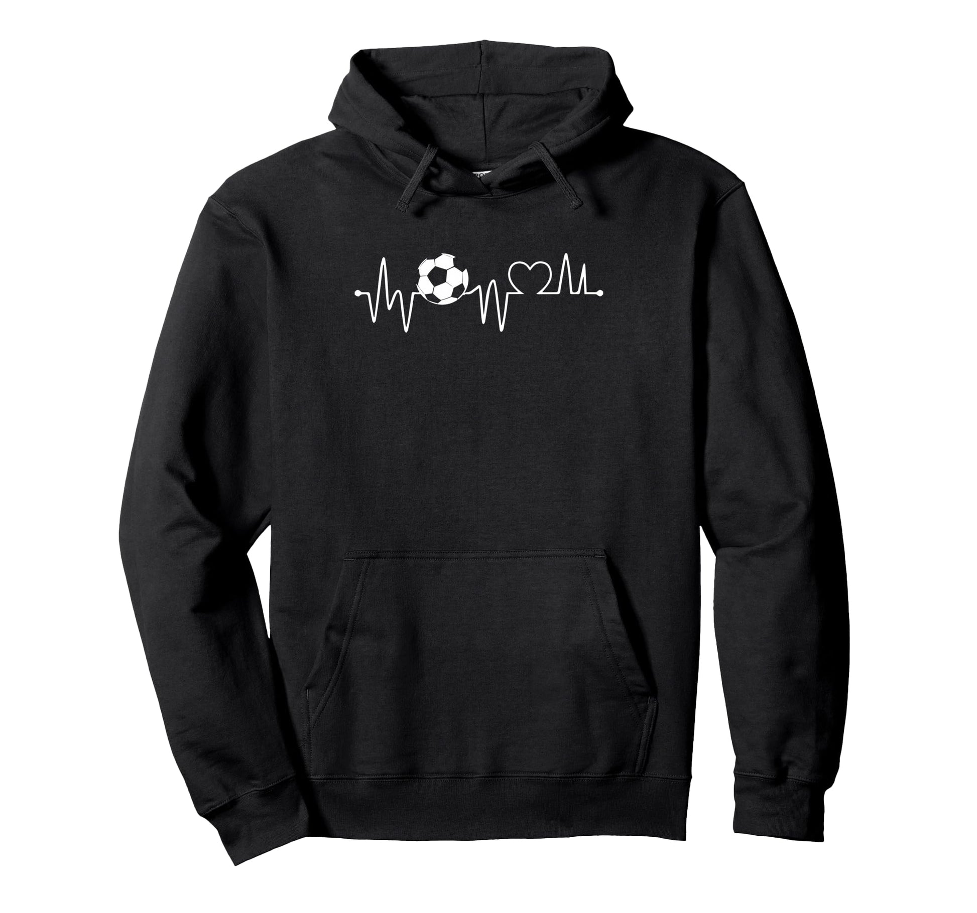 Soccer Heartbeat Soccer Ball Hoodie - Aesthetic Graphic Men Women - T-Shirt, Sweatshirt, Hoodie