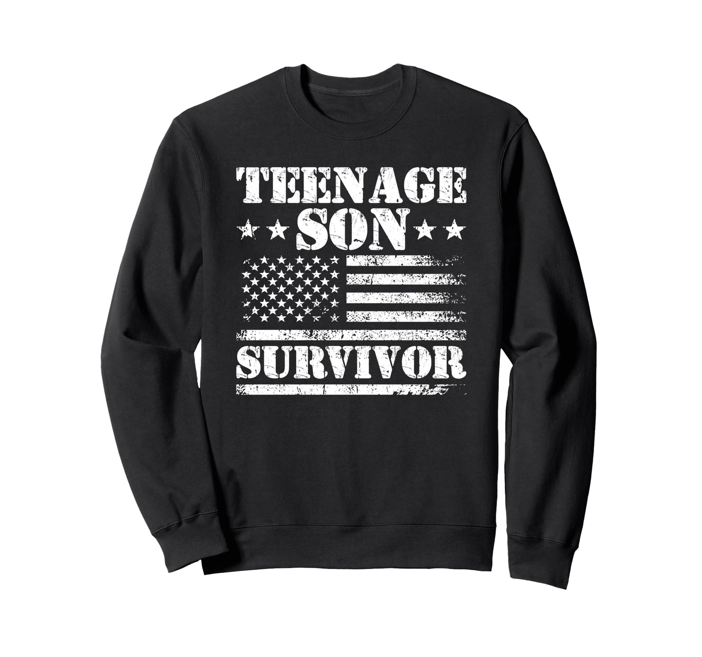 Teenage Son Survivor Parenting Sweatshirt - Aesthetic Graphic Men Women - T-Shirt, Sweatshirt, Hoodie