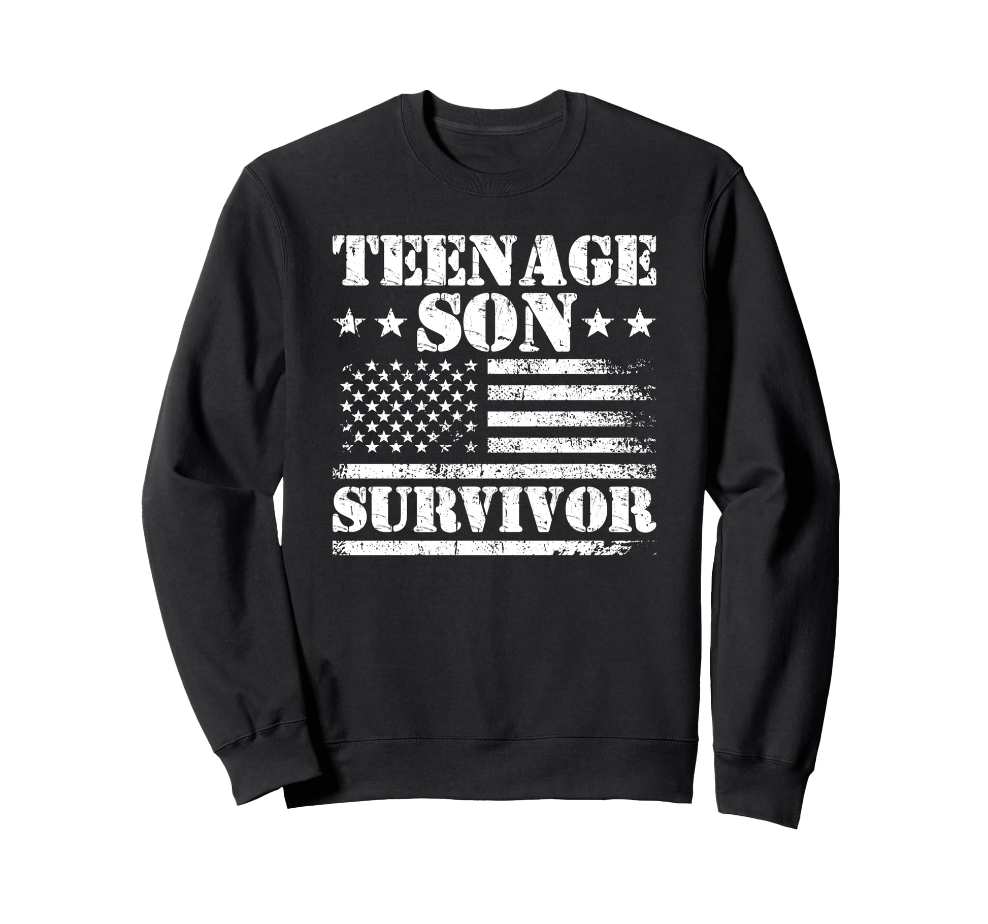 Teenage Son Survivor Parenting Sweatshirt - Aesthetic Graphic Men Women - T-Shirt, Sweatshirt, Hoodie