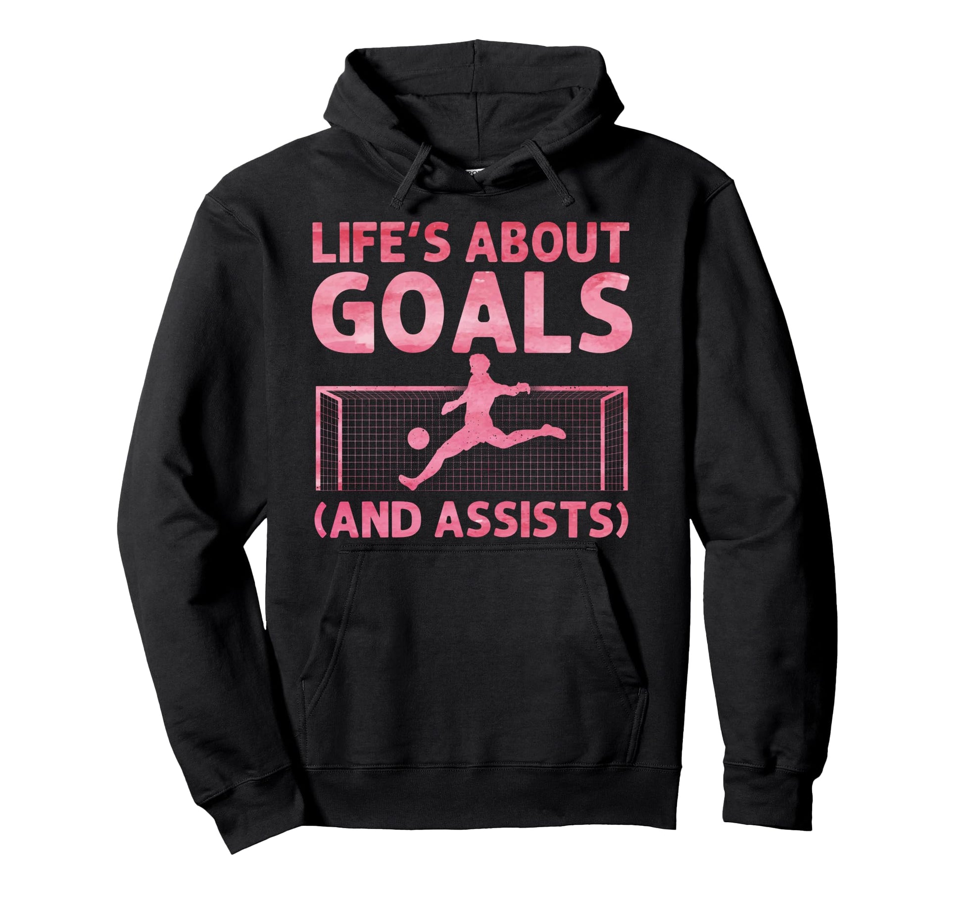 Funny Soccer Art Gag Soccer Player Hoodie - Novelty Apparel for Adults - T-Shirt, Sweatshirt, Hoodie