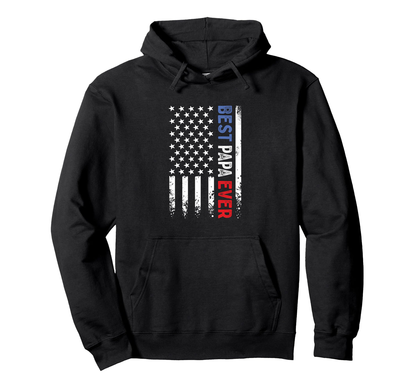 Fathers Day Best Papa Ever Us American Hoodie - Graphic Print for Adults - T-Shirt, Sweatshirt, Hoodie