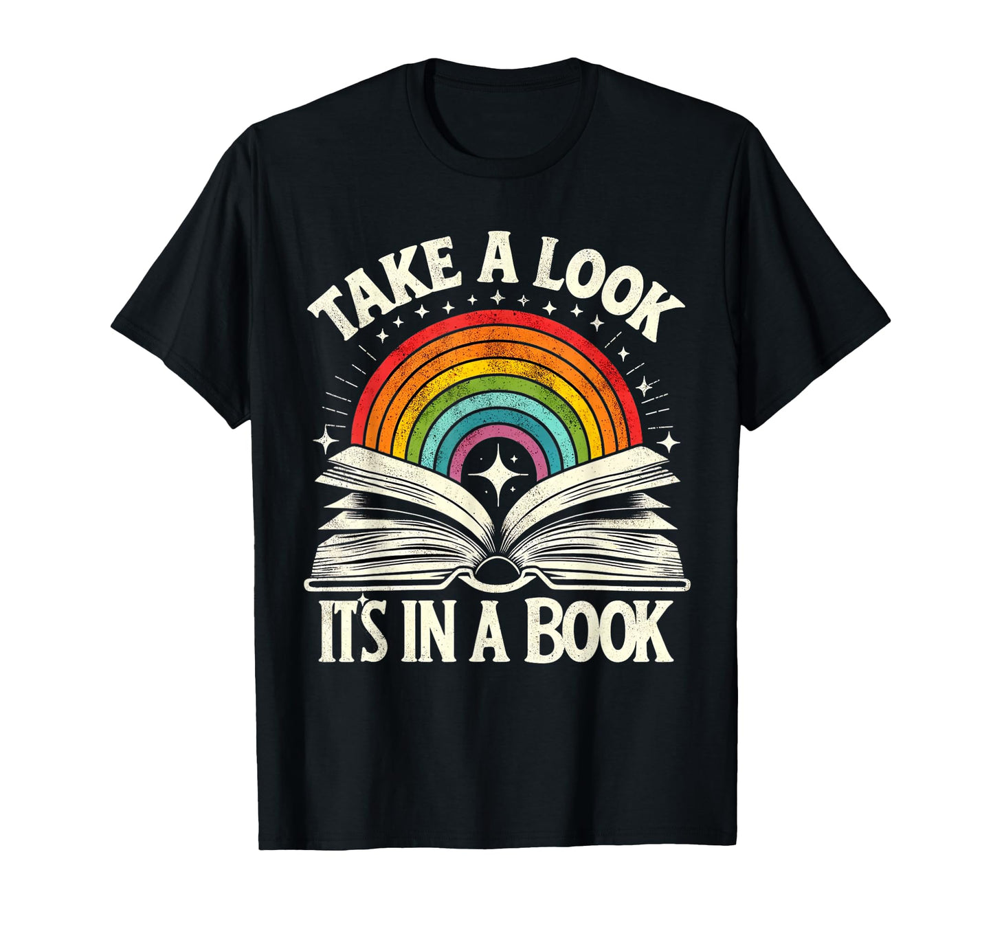 Take Book Reading Librarian Rainbow T-Shirt - Minimalist Print for Adults - T-Shirt, Sweatshirt, Hoodie