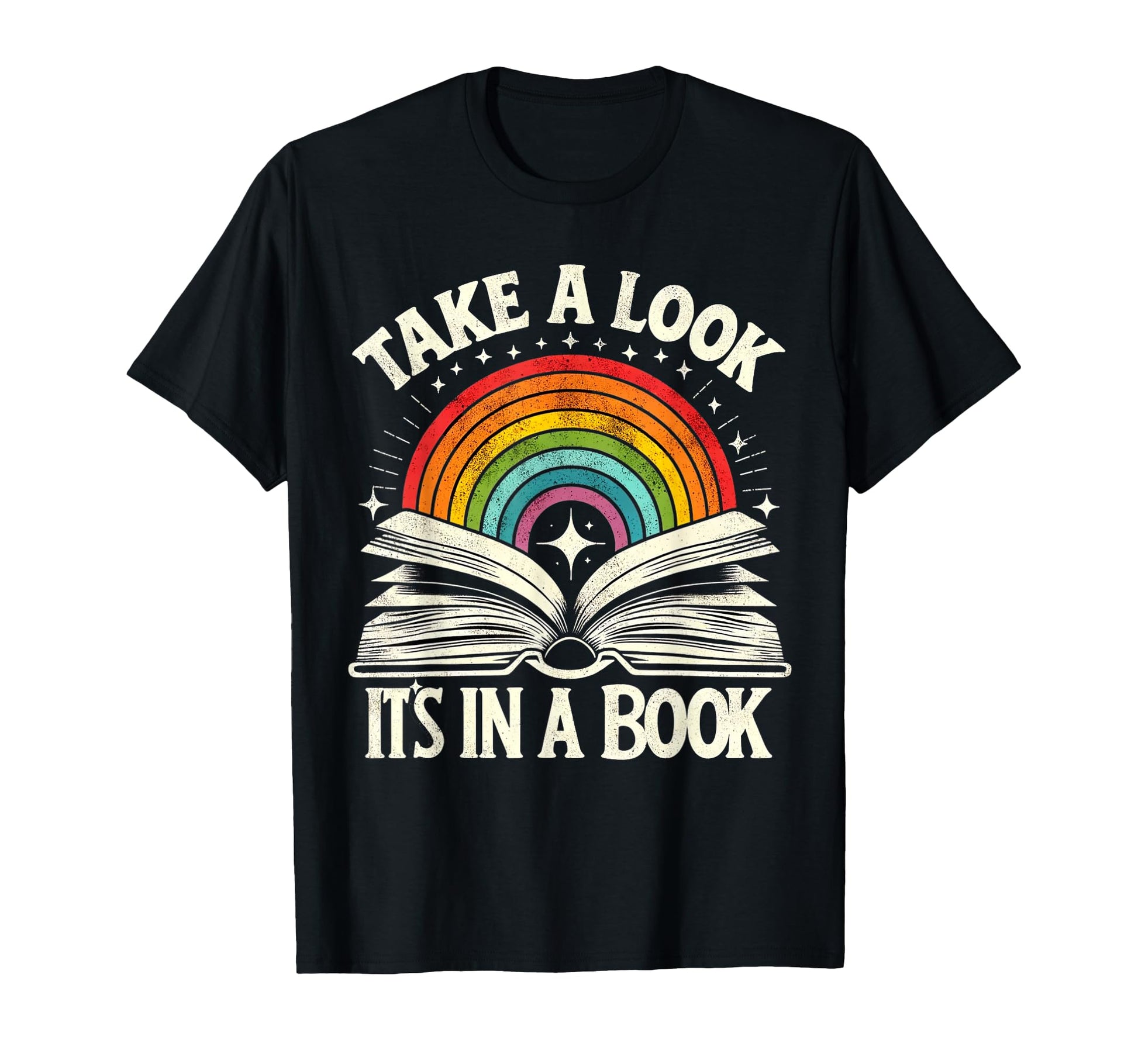 Take Book Reading Librarian Rainbow T-Shirt - Minimalist Print for Adults - T-Shirt, Sweatshirt, Hoodie