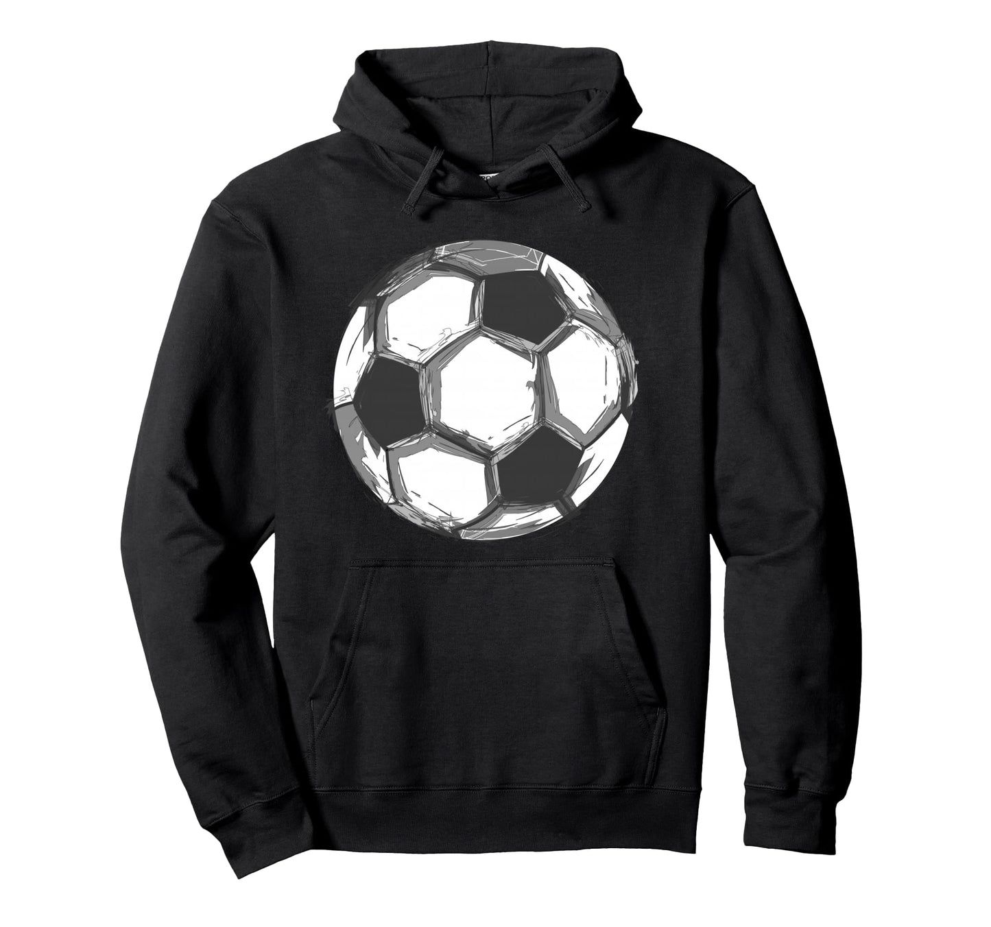 Soccer Ball Sports Players Or Fans Hoodie - Trendy Graphic for Adults - T-Shirt, Sweatshirt, Hoodie