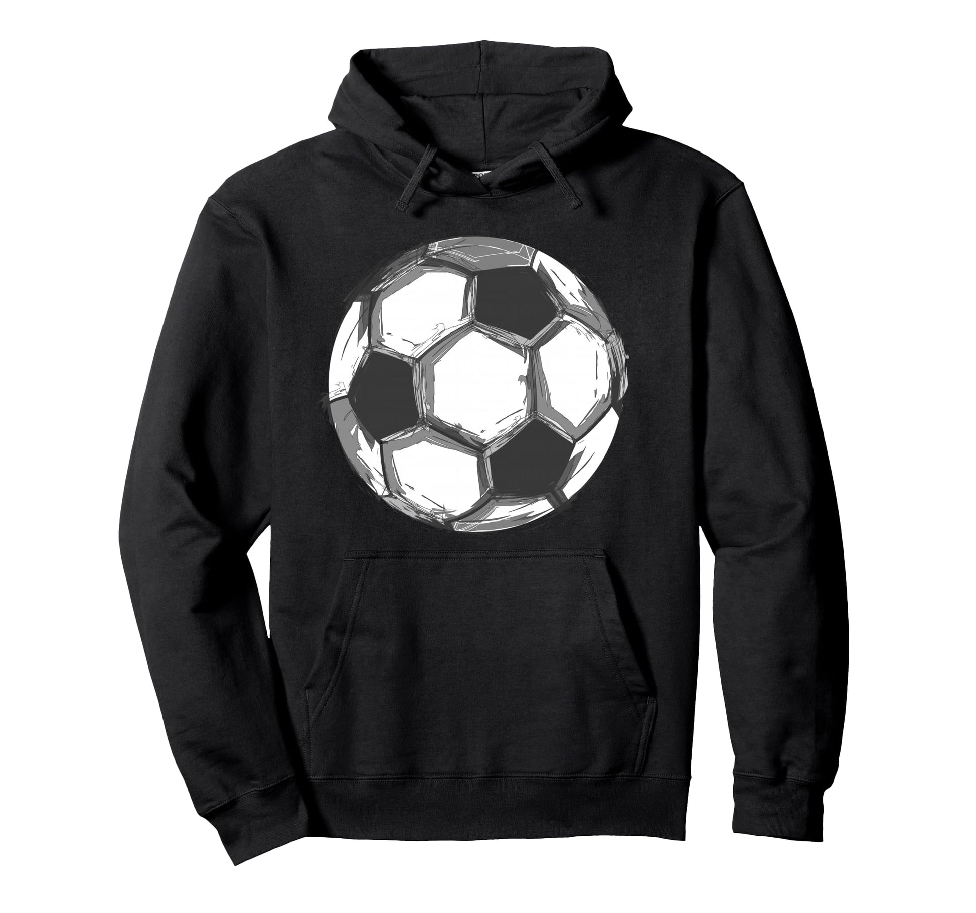 Soccer Ball Sports Players Or Fans Hoodie - Trendy Graphic for Adults - T-Shirt, Sweatshirt, Hoodie