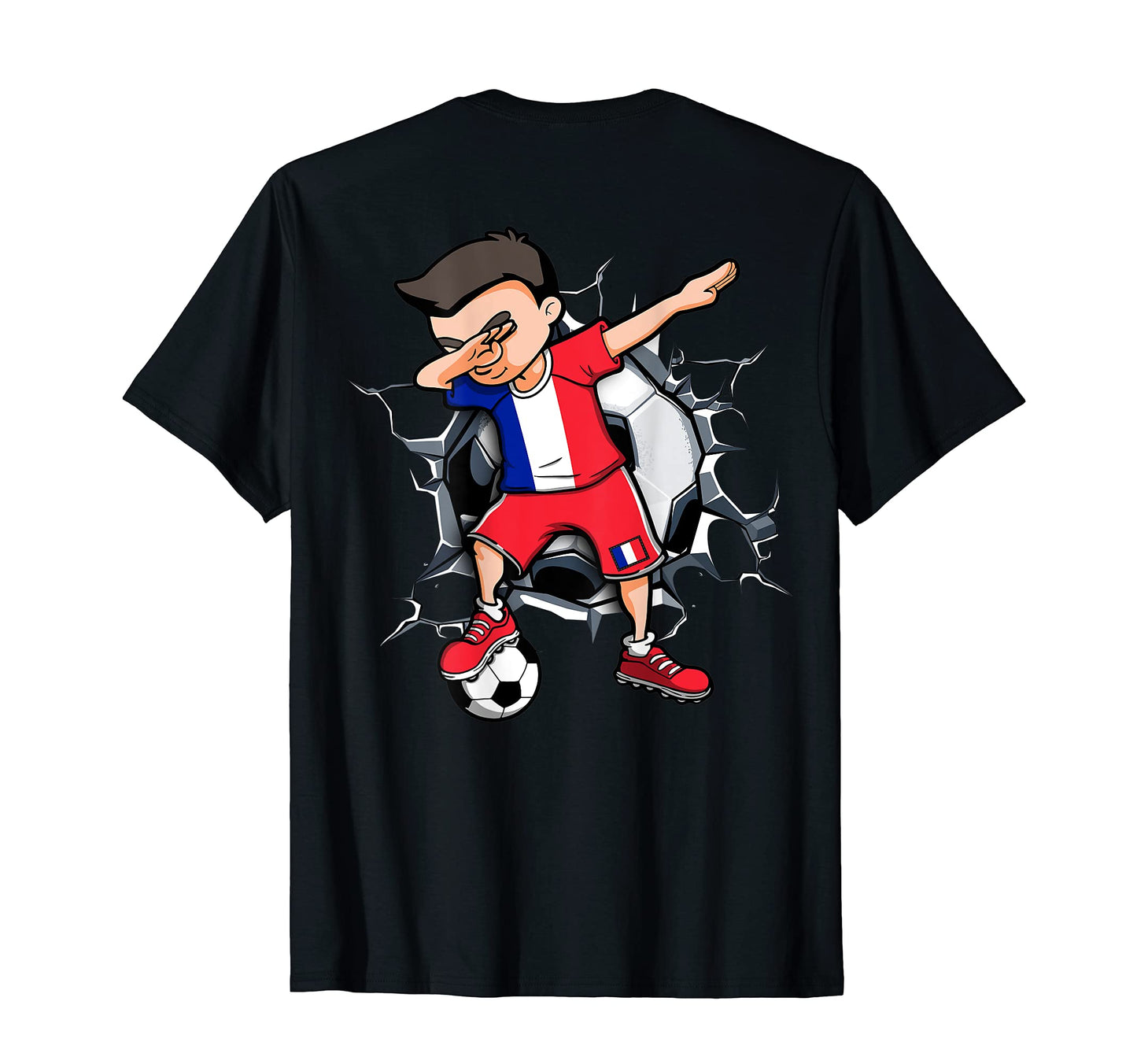 Dabbing Soccer France Football Fans T-Shirt - Fun Novelty Design Unisex - T-Shirt, Sweatshirt, Hoodie