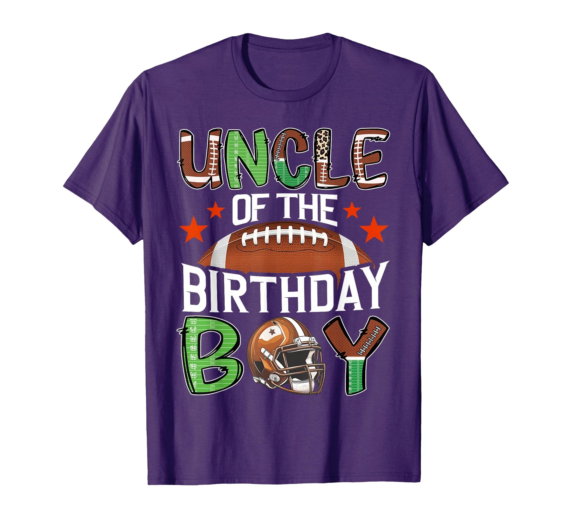 Uncle Birthday Game Day Football T-Shirt - Minimalist Print Unisex - T-Shirt, Sweatshirt, Hoodie