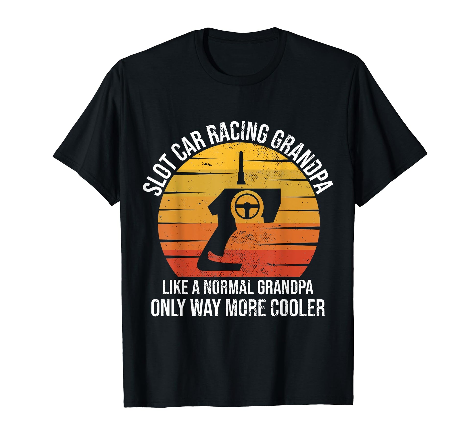 Slot Car Racing Grandpa Toy Rc Car Racer T-Shirt - Minimalist Print Unisex - T-Shirt, Sweatshirt, Hoodie