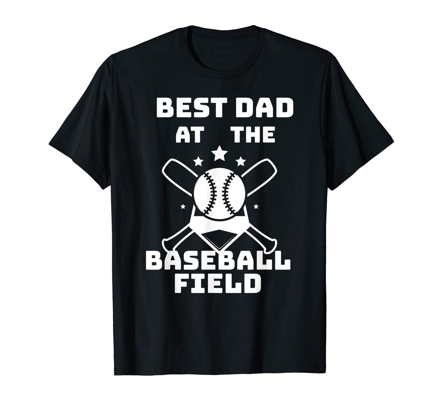 Best Dad Baseball Field Bats Baseball T-Shirt - Custom Art Print Men Women - T-Shirt, Sweatshirt, Hoodie