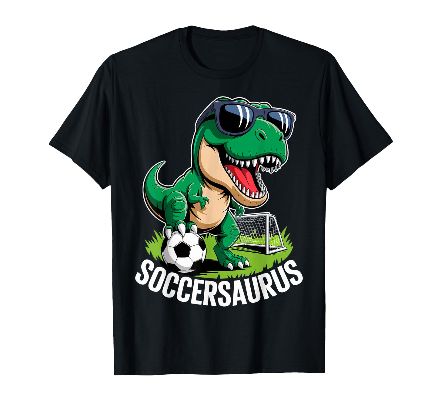 Soccersaurus Dinosaur T Rex Soccer T-Shirt - Aesthetic Graphic for Adults - T-Shirt, Sweatshirt, Hoodie