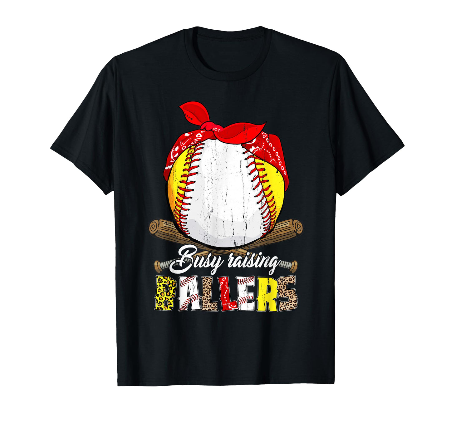 Busy Raising Ballers Softball T-Shirt - Minimalist Print for Adults - T-Shirt, Sweatshirt, Hoodie