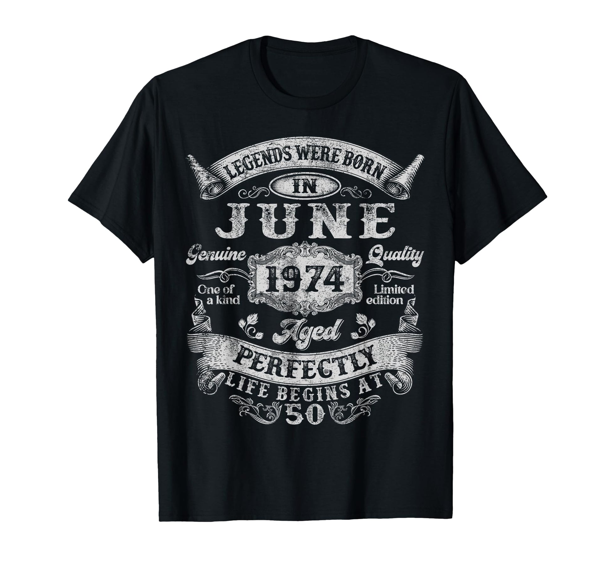 Legend Born June 1974 50Th T-Shirt - Casual Everyday Wear for Adults - T-Shirt, Sweatshirt, Hoodie