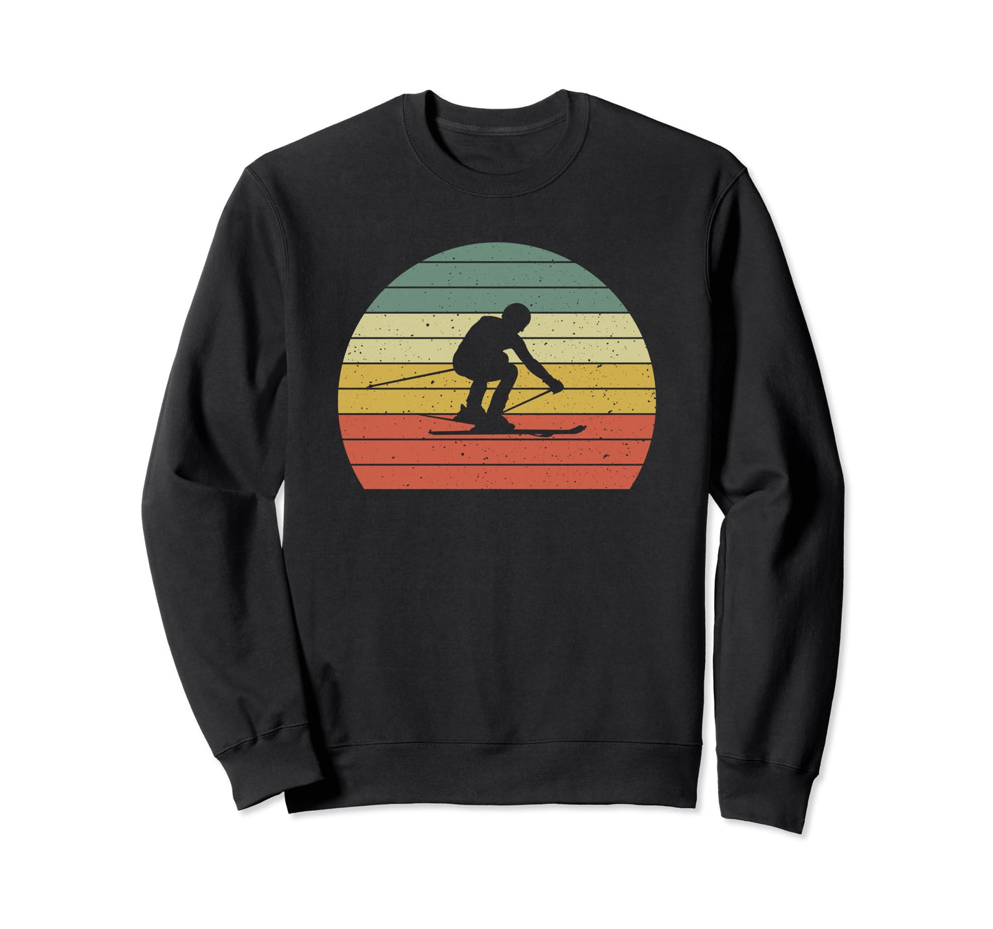 Ski Sunset Skier Skiing Dad Ski Sweatshirt - Unique Graphic for Adults - T-Shirt, Sweatshirt, Hoodie
