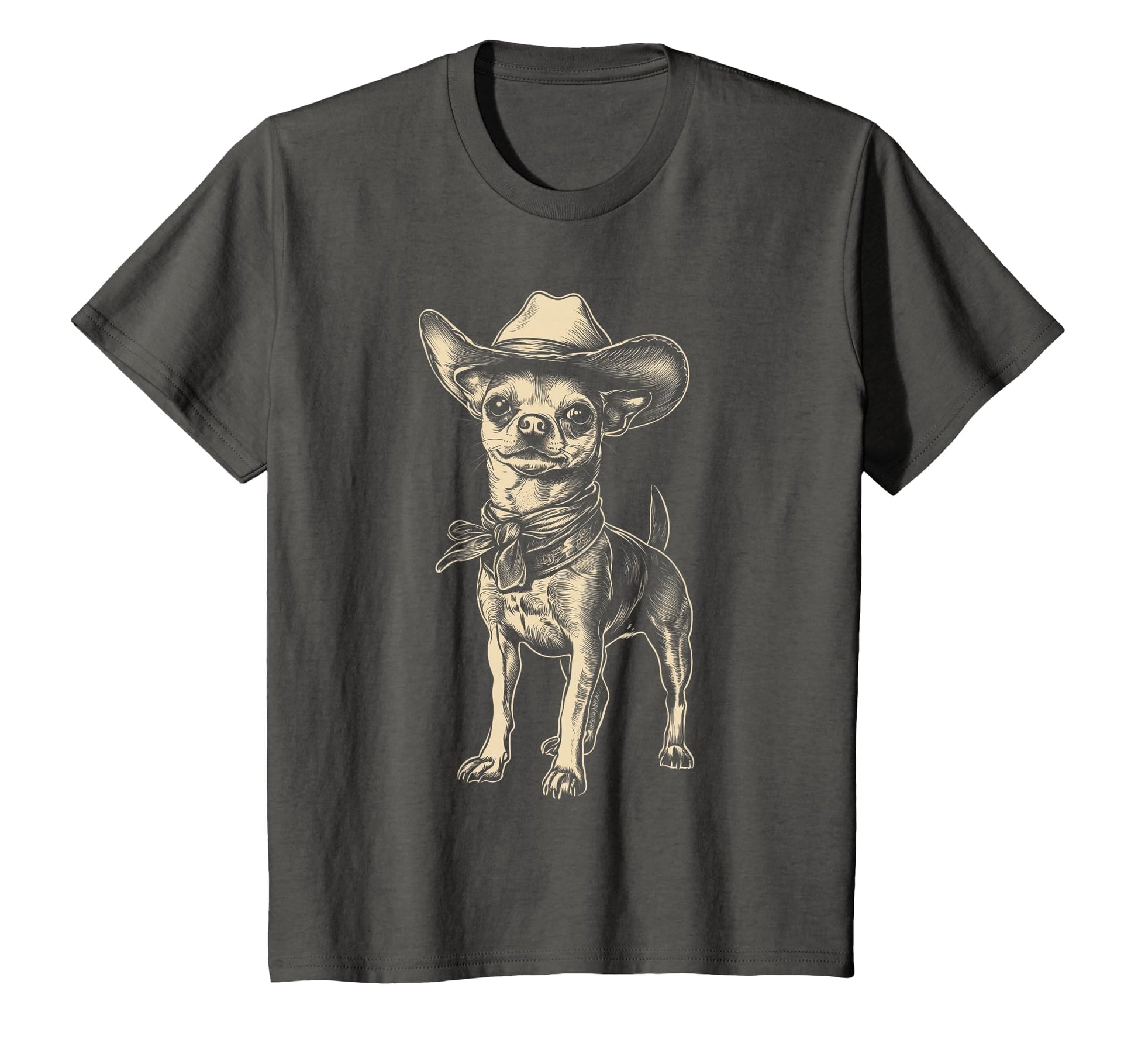 Chihuahua Wearing Cowboy Hat Funny T-Shirt - Streetwear Style Unisex - T-Shirt, Sweatshirt, Hoodie
