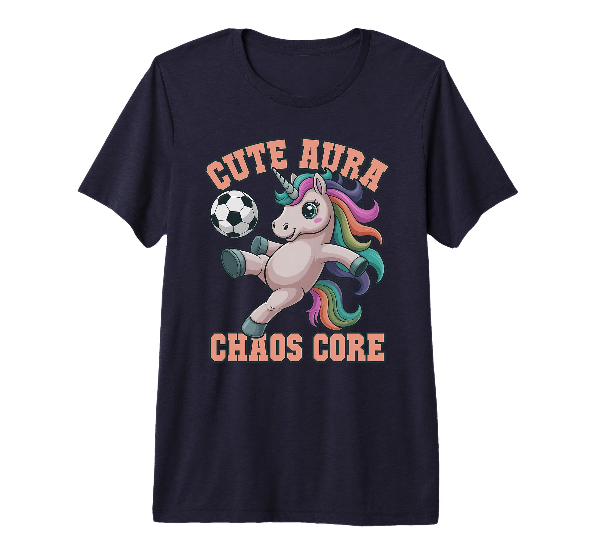 Rizzler Aura Soccer Unicorn Chaos Core T-Shirt - Custom Art Print Unisex - T-Shirt, Sweatshirt, Hoodie