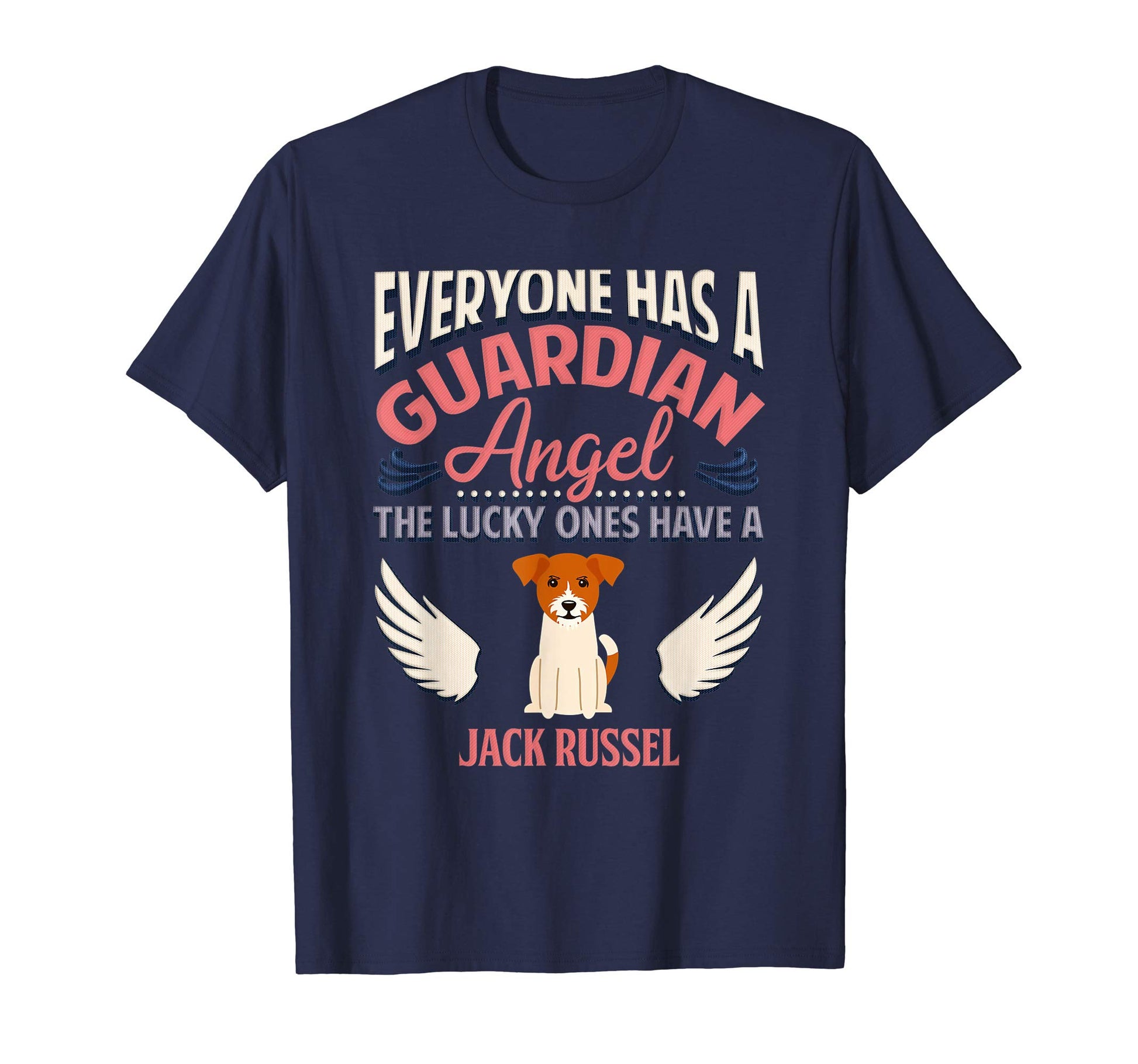 Mom Dad Jack Russel Terrier Angel T-Shirt - Custom Art Print Men Women - T-Shirt, Sweatshirt, Hoodie