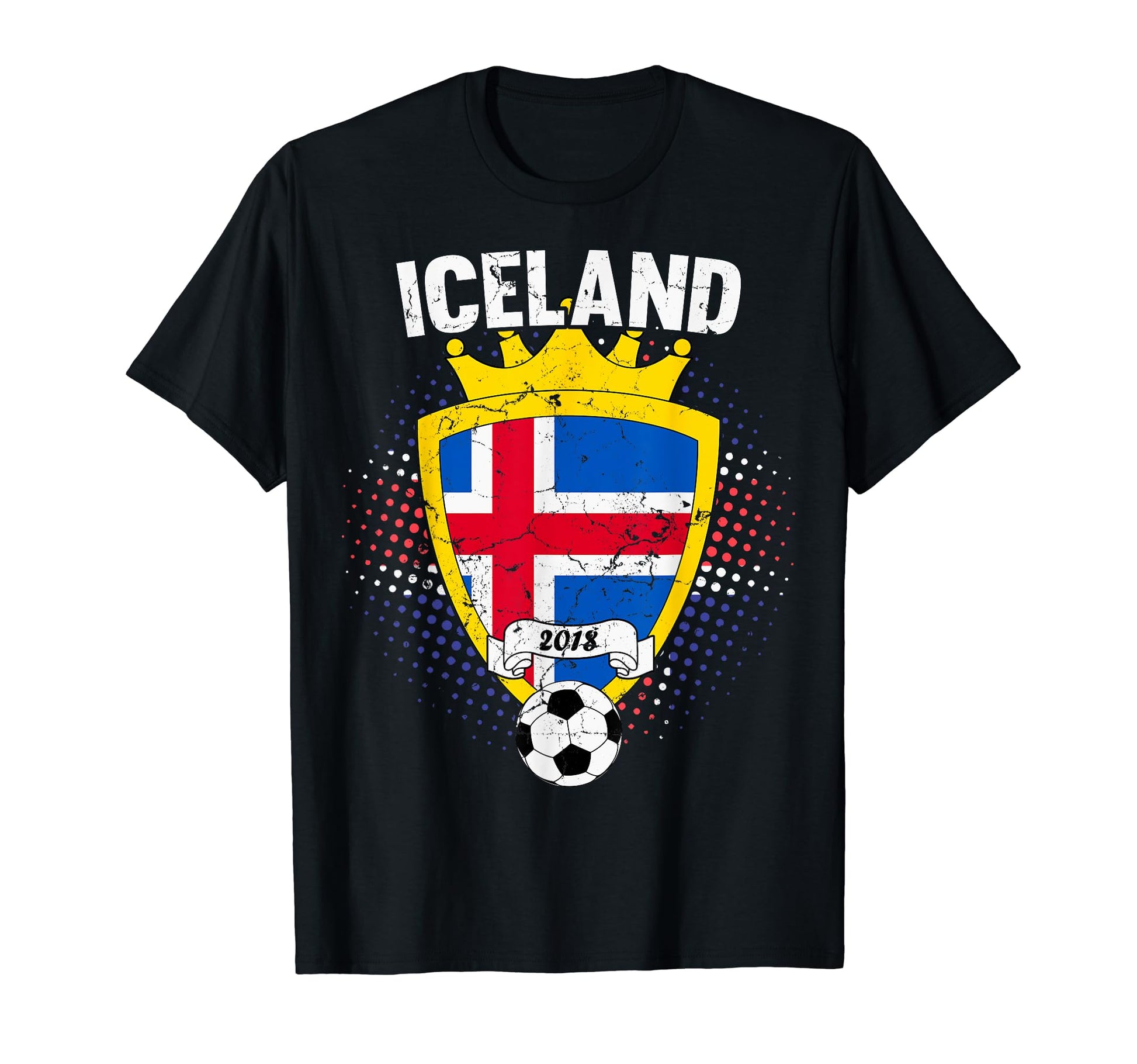 Iceland Soccer 2018 Icelandic Flag T-Shirt - Graphic Print Men Women - T-Shirt, Sweatshirt, Hoodie