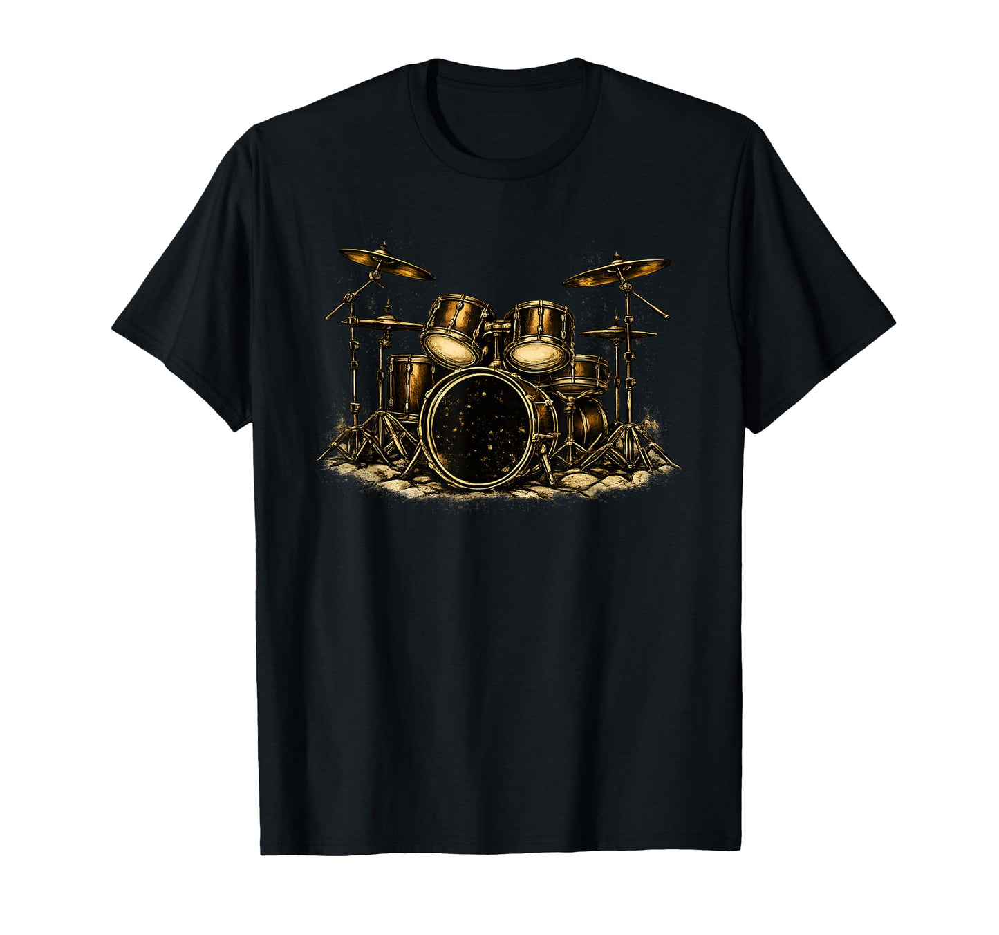 Bronze Drum Set Drummers Musicians T-Shirt - Aesthetic Graphic Men Women - T-Shirt, Sweatshirt, Hoodie