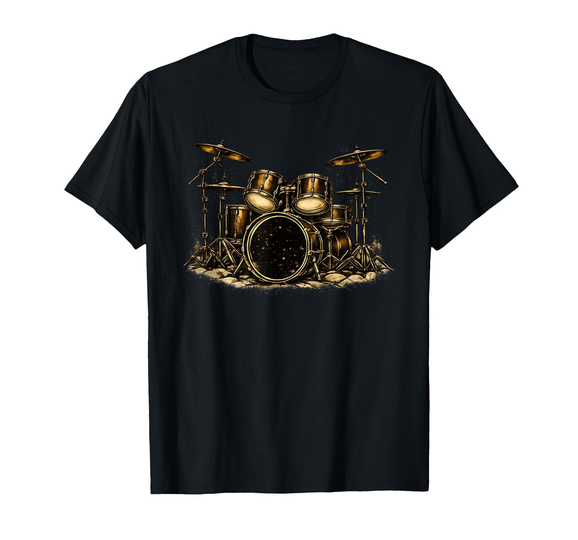 Bronze Drum Set Drummers Musicians T-Shirt - Aesthetic Graphic Men Women - T-Shirt, Sweatshirt, Hoodie