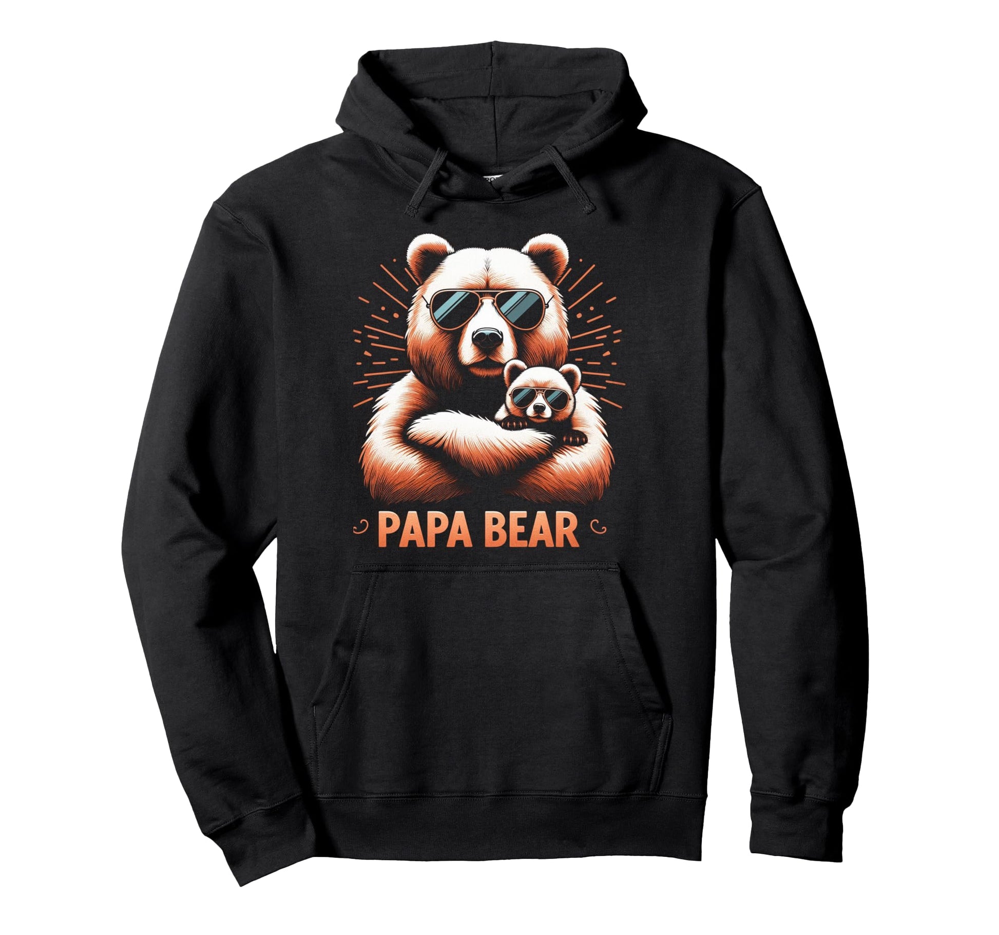 Papa Bear Funny Bears Animal Hoodie - Casual Everyday Wear for Adults - T-Shirt, Sweatshirt, Hoodie