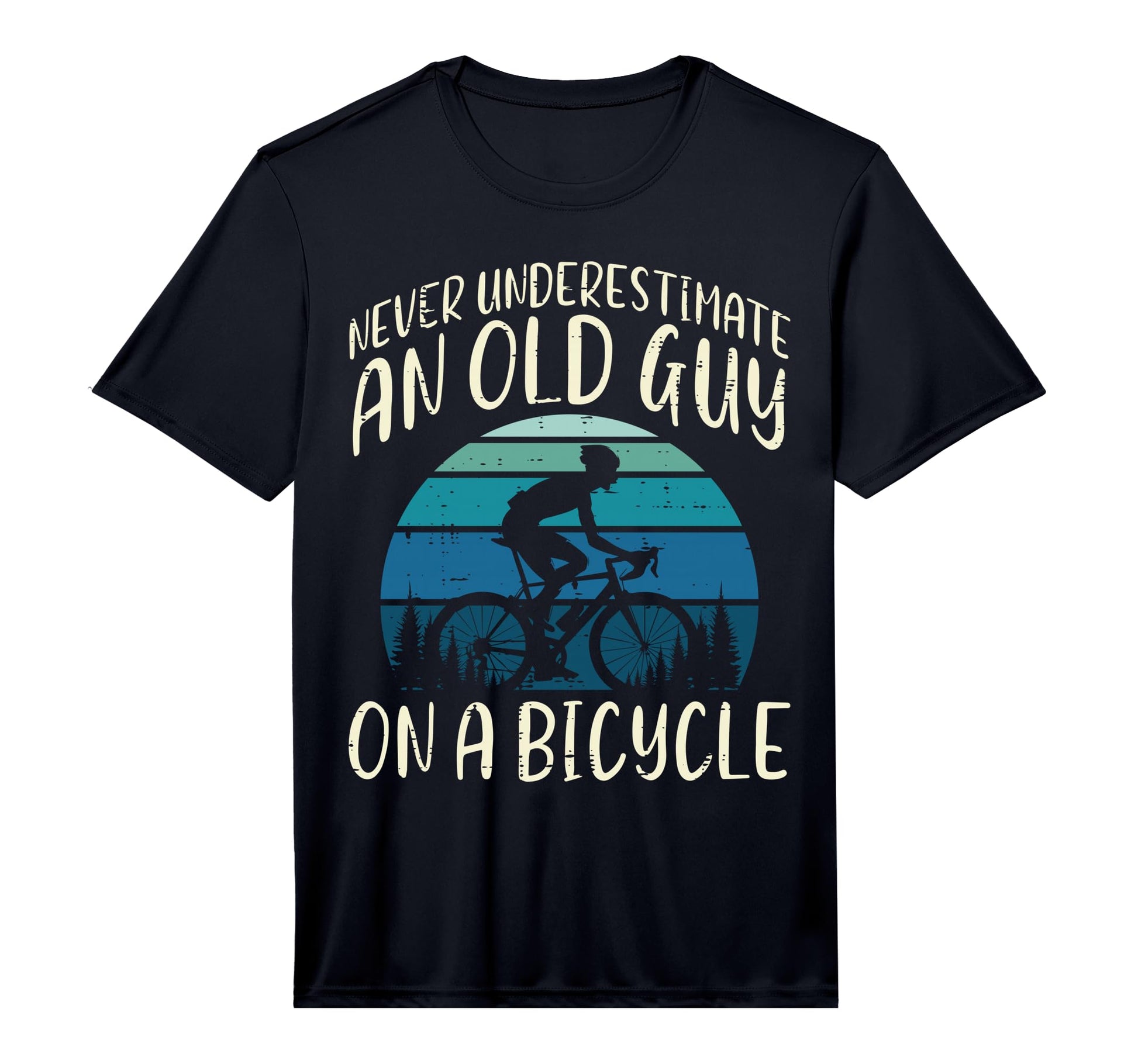 Mens Bicycle Never Underestimate Old T-Shirt - Trendy Graphic Men Women - T-Shirt, Sweatshirt, Hoodie