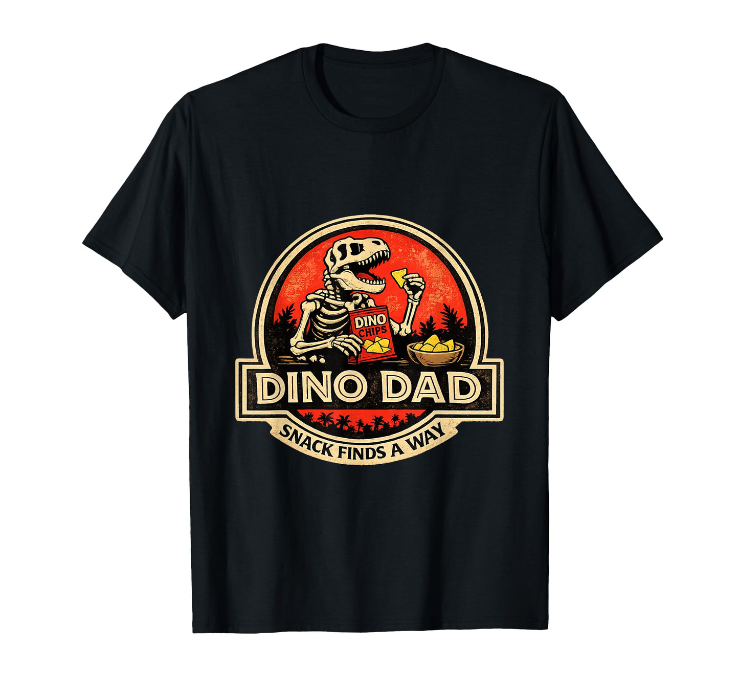 Dino Dad Snack Finds Way Funny Father T-Shirt - Streetwear Style Men Women - T-Shirt, Sweatshirt, Hoodie