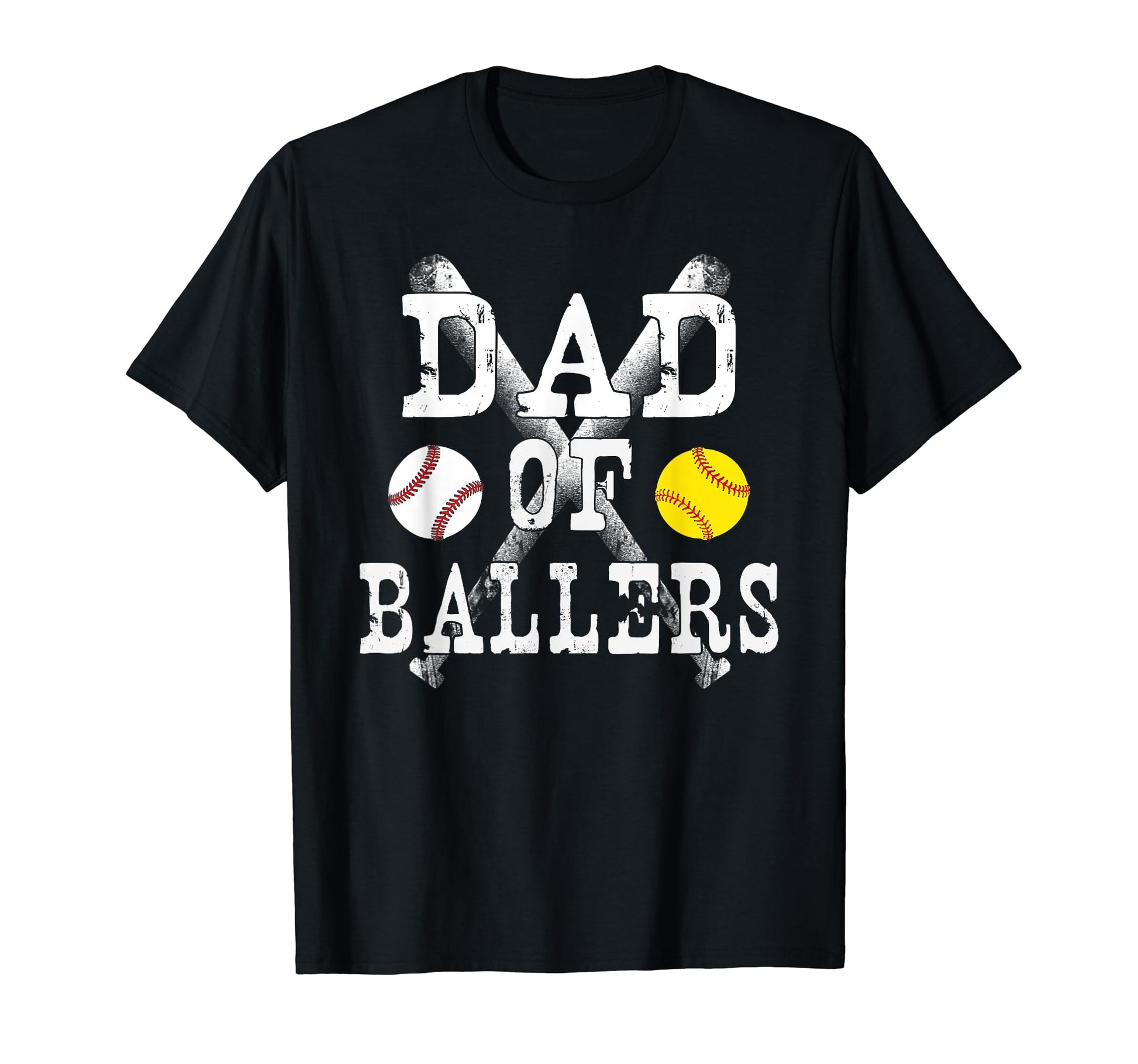 Dad Ballers Funny Baseball Softball T-Shirt - Fun Novelty Design Unisex - T-Shirt, Sweatshirt, Hoodie