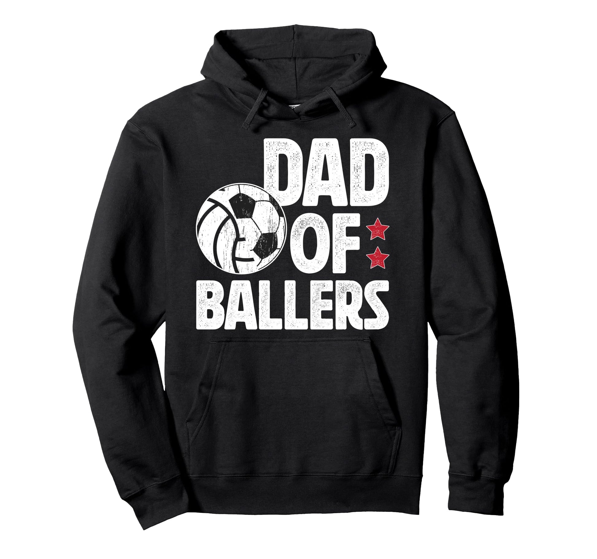 Dad Ballers Soccer Volleyball Dad Hoodie - Fun Novelty Design Men Women - T-Shirt, Sweatshirt, Hoodie