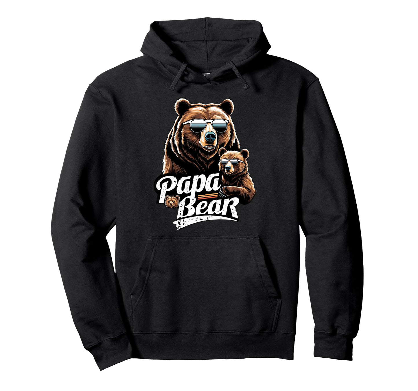 Papa Bear Husband Father Family Hoodie - Fun Novelty Design for Adults - T-Shirt, Sweatshirt, Hoodie