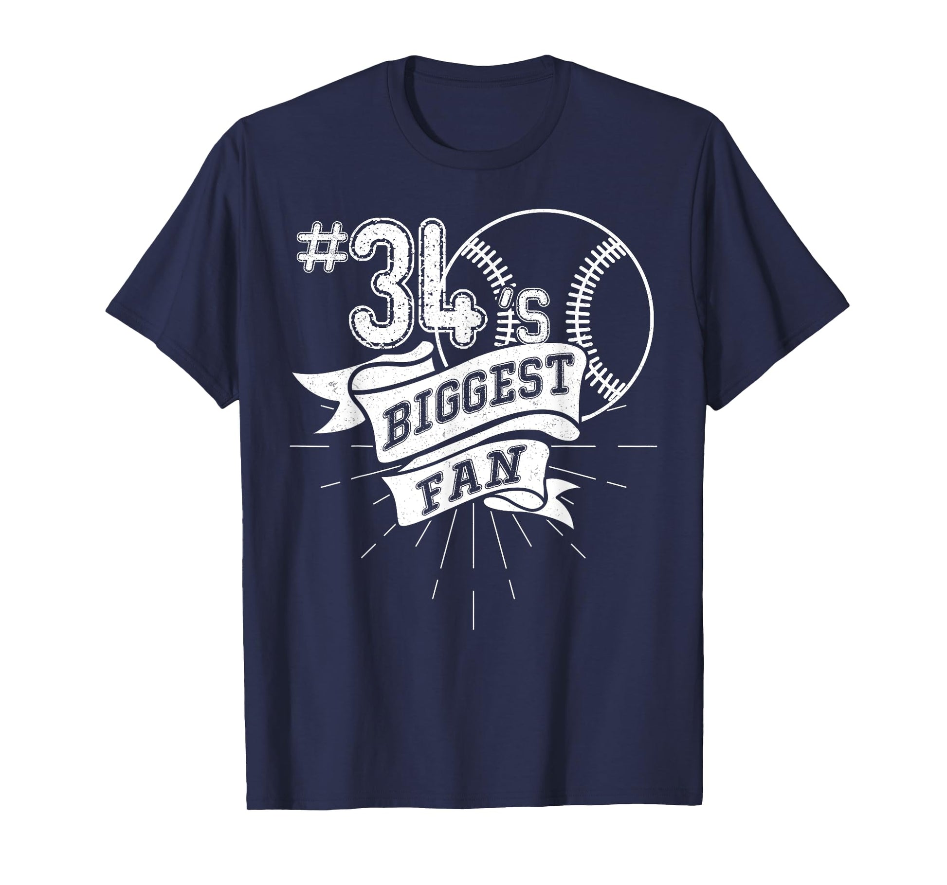 Biggest Fan Baseball Player Number 34 T-Shirt - Streetwear Style Men Women - T-Shirt, Sweatshirt, Hoodie