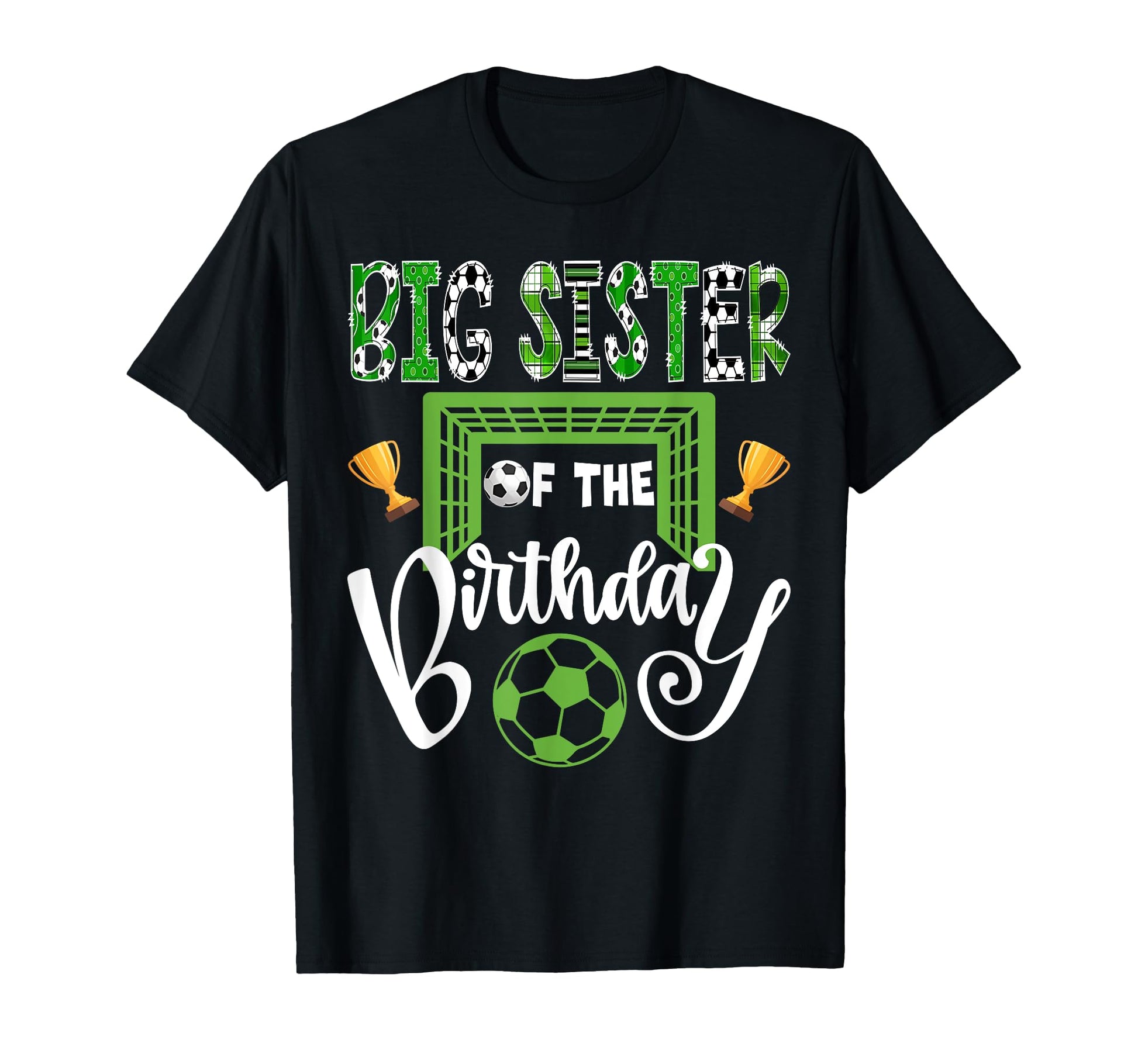 Big Sister Birthday Soccer Player Bday T-Shirt - Custom Art Print Unisex - T-Shirt, Sweatshirt, Hoodie