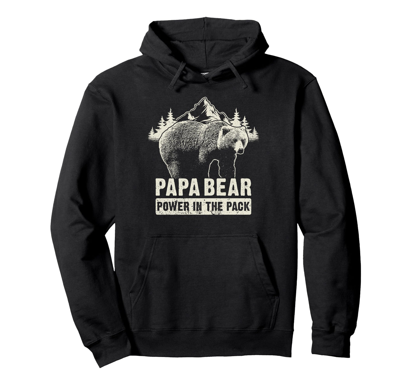 Papa Bear Power Pack Dad Grandpa Hoodie - Fun Novelty Design for Adults - T-Shirt, Sweatshirt, Hoodie