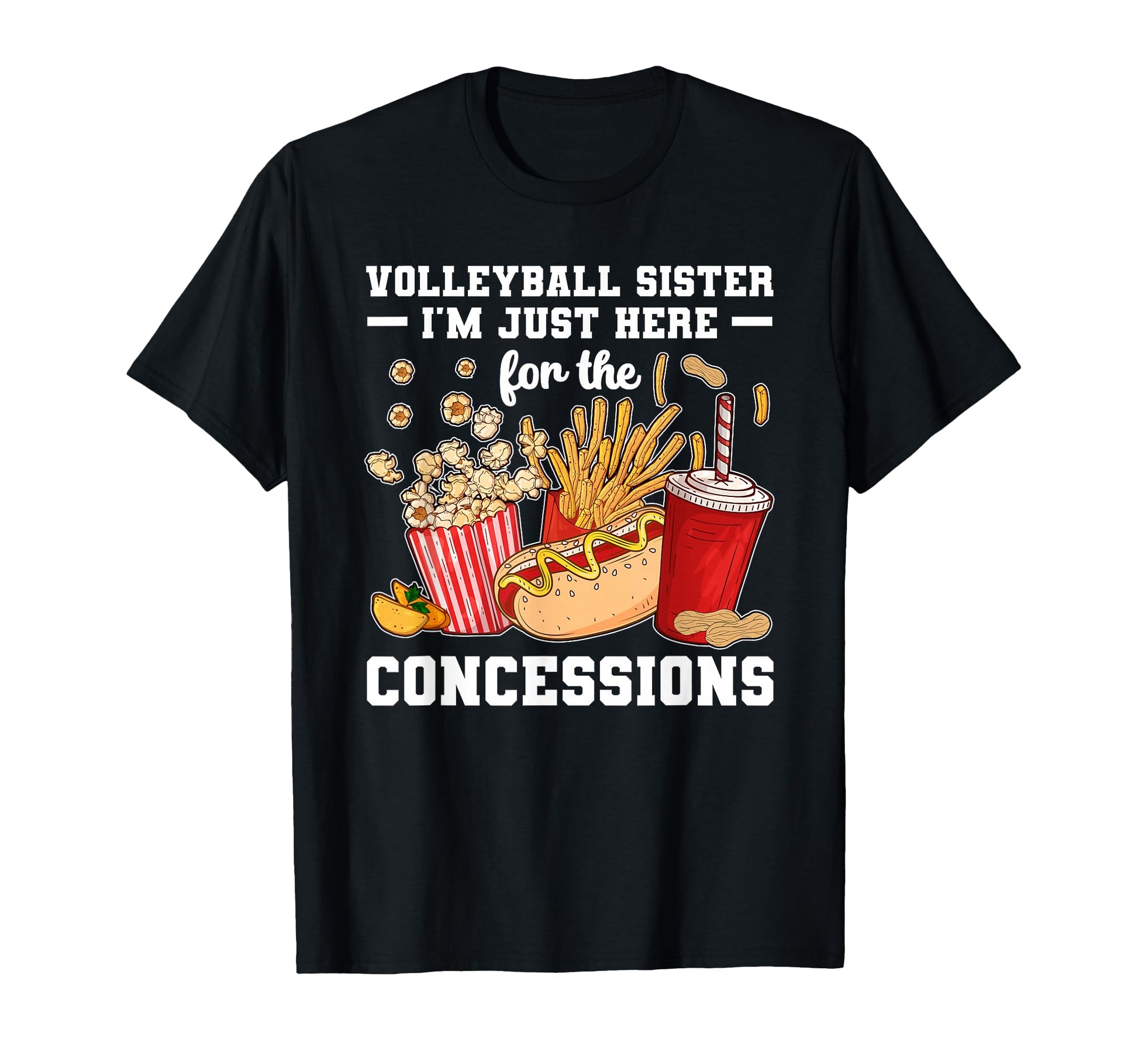 Volleyball Sister Funny Sister T-Shirt - Aesthetic Graphic for Adults - T-Shirt, Sweatshirt, Hoodie