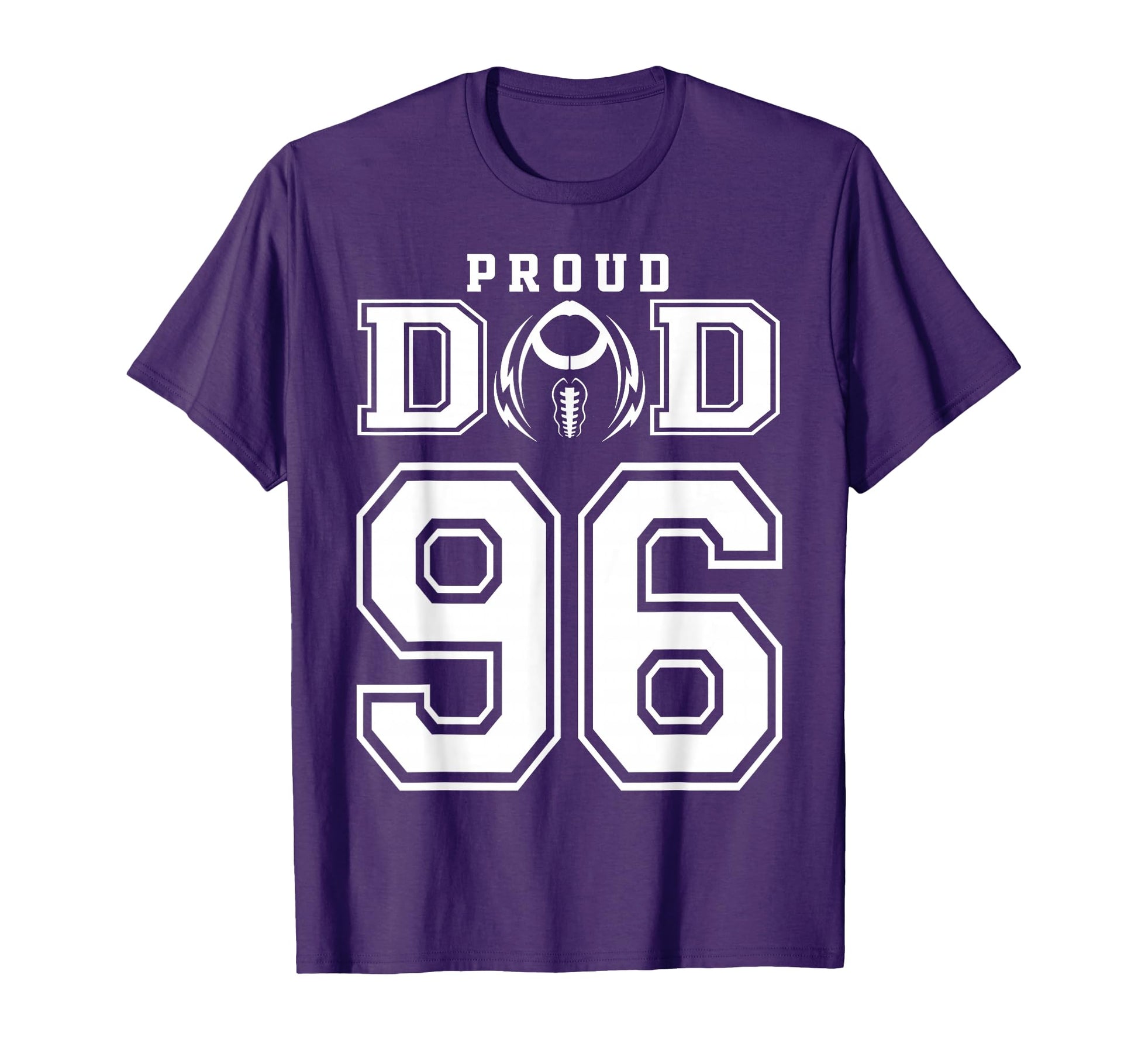 Custom Proud Football Dad Number 96 T-Shirt - Minimalist Print for Adults - T-Shirt, Sweatshirt, Hoodie