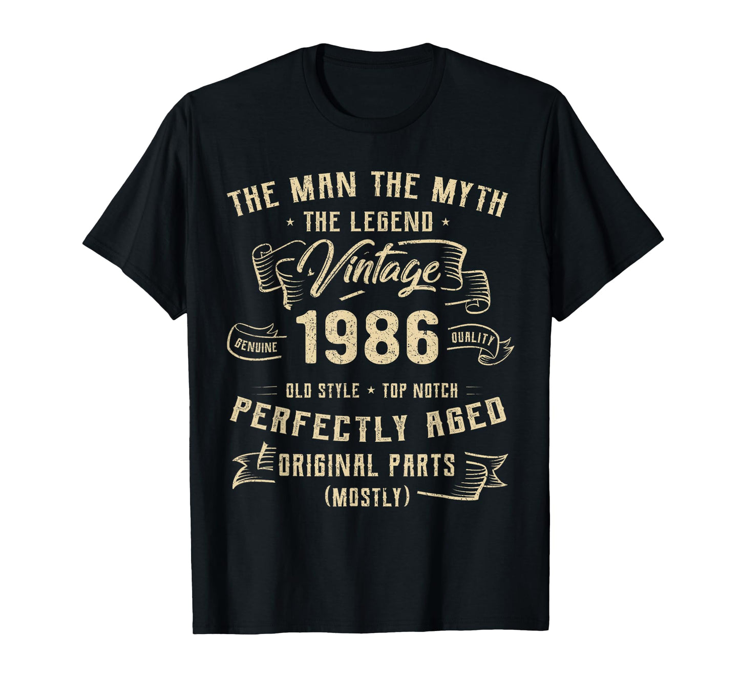 40 Years Old Gift 1986 Myth Legend 40Th T-Shirt - Novelty Apparel Unisex - T-Shirt, Sweatshirt, Hoodie