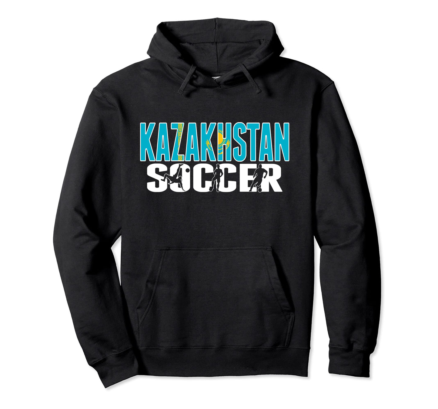 Kazakhstan Soccer Fans Jersey Hoodie - Novelty Apparel Men Women - T-Shirt, Sweatshirt, Hoodie