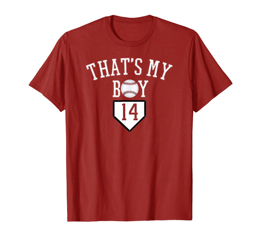 14 Thats My Baseball Number T-Shirt - Aesthetic Graphic for Adults - T-Shirt, Sweatshirt, Hoodie