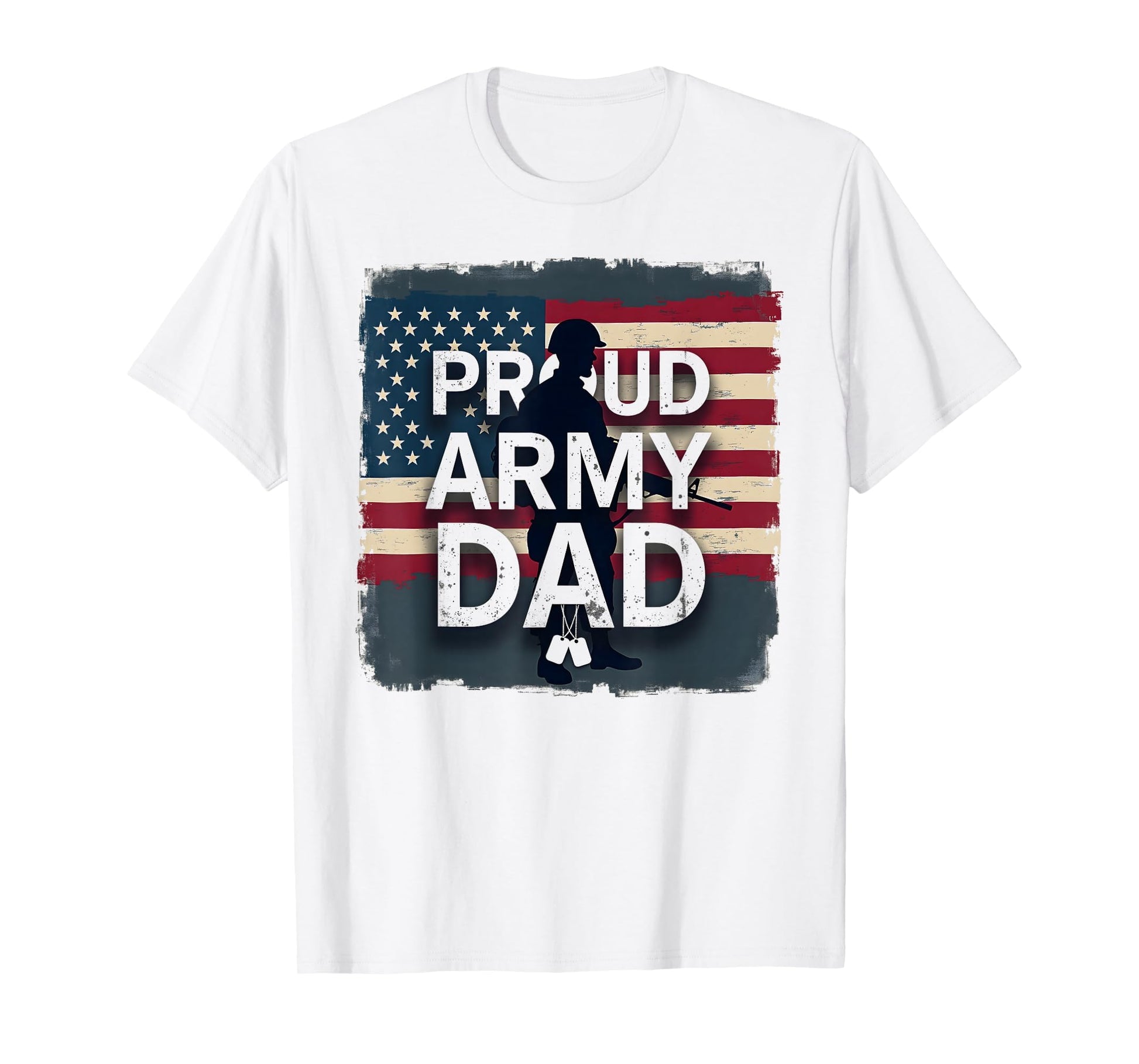 Proud Army Dad Patriotic T-Shirt - Casual Everyday Wear for Adults - T-Shirt, Sweatshirt, Hoodie